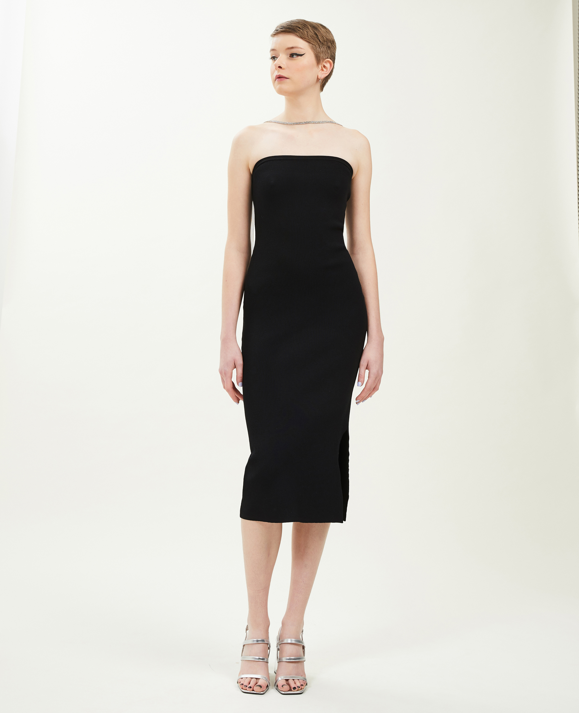 Robe tube en maille noir - Pimkie