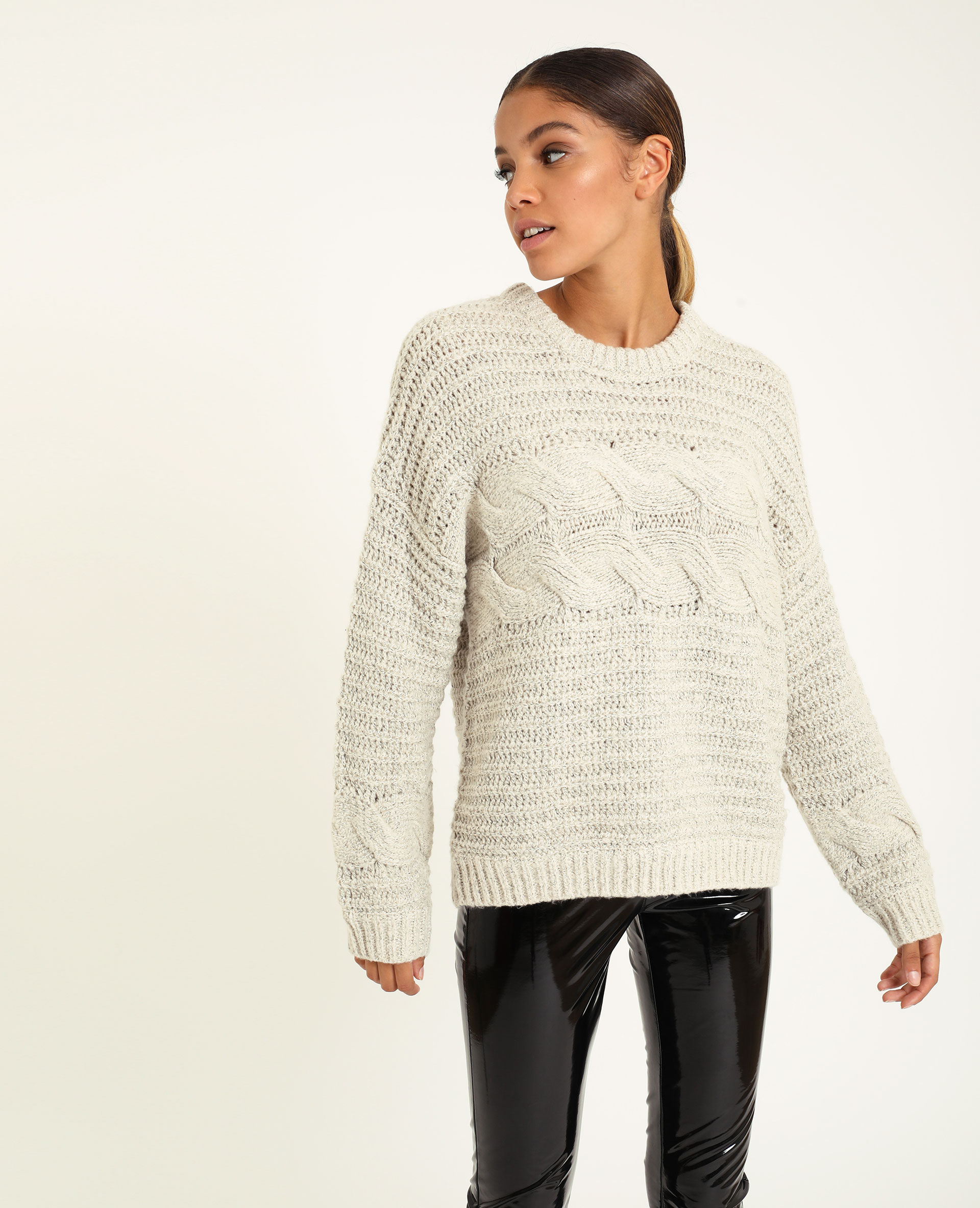 Gros pull online beige