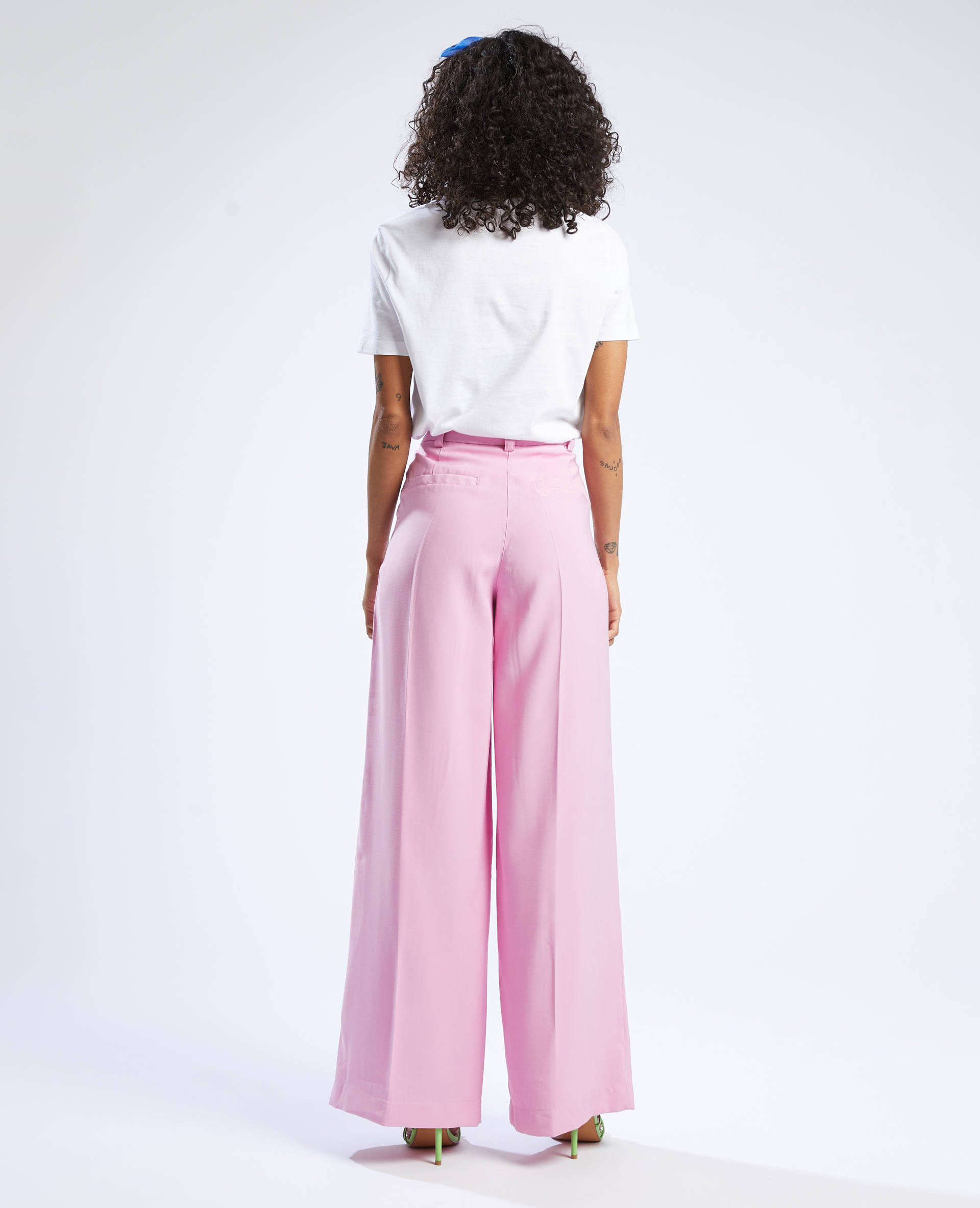 Pantalon wide leg SMALL rose - Pimkie