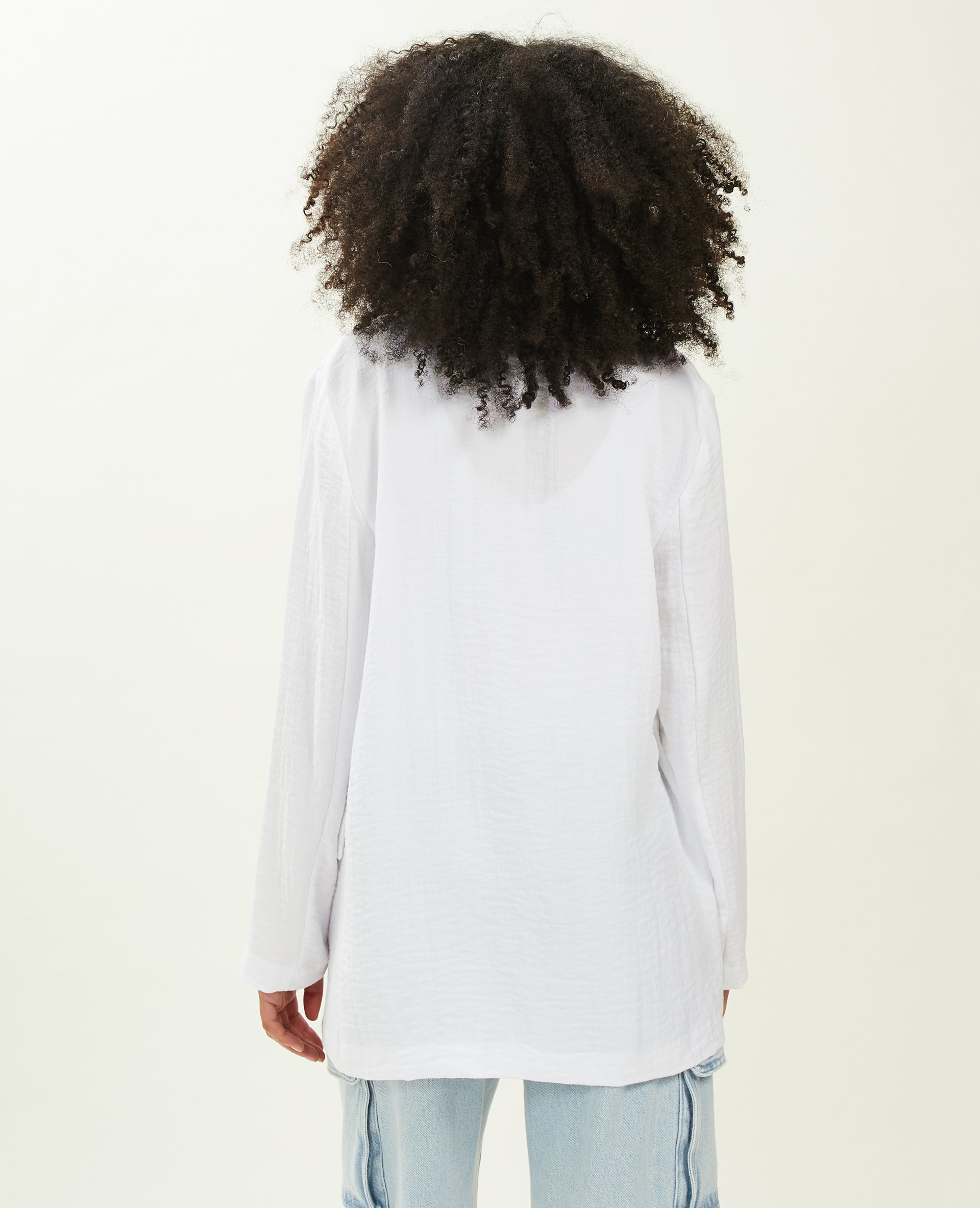 Veste blazer effet lin blanc - Pimkie