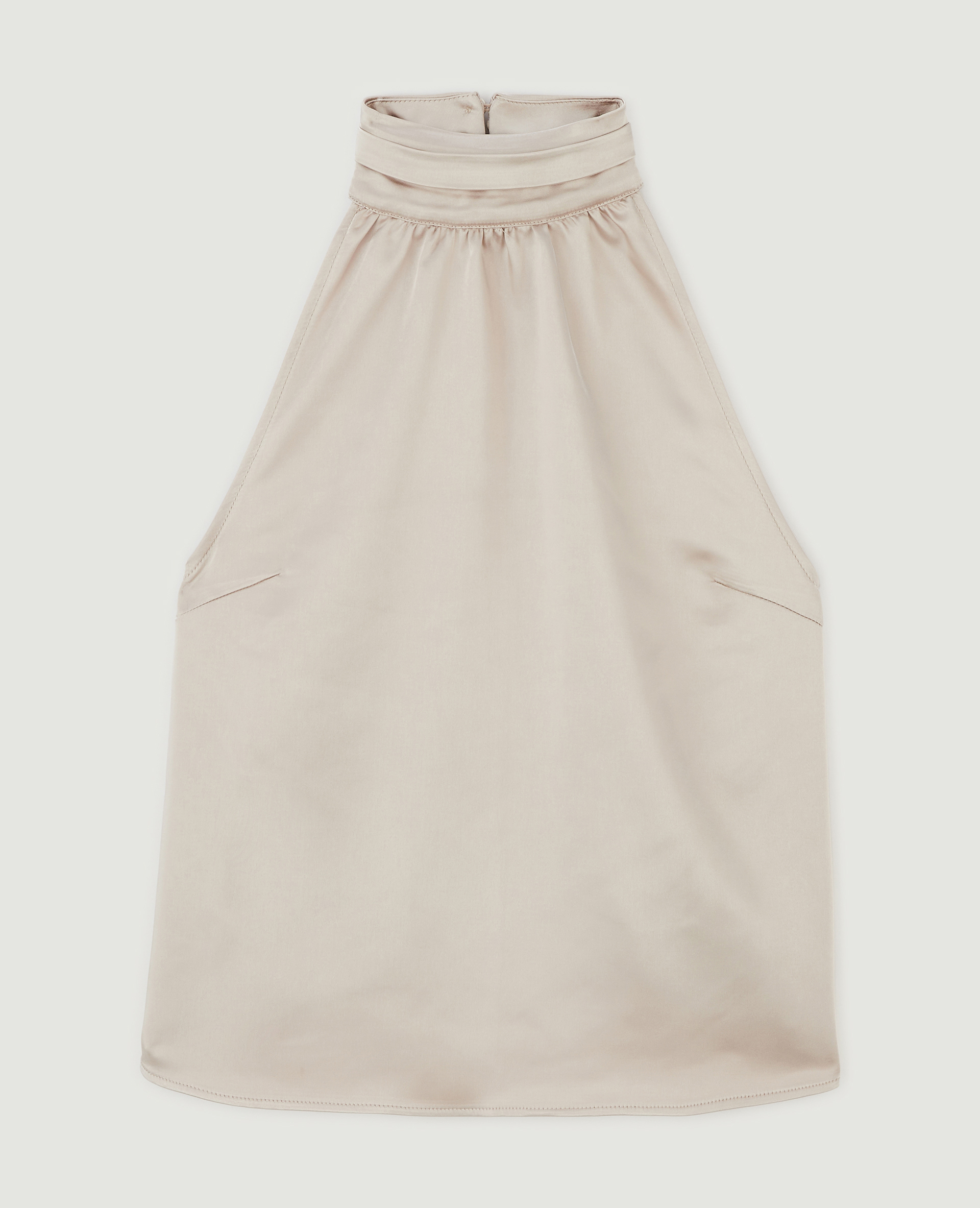 Top dos-nu satiné encolure américaine blanc - Pimkie