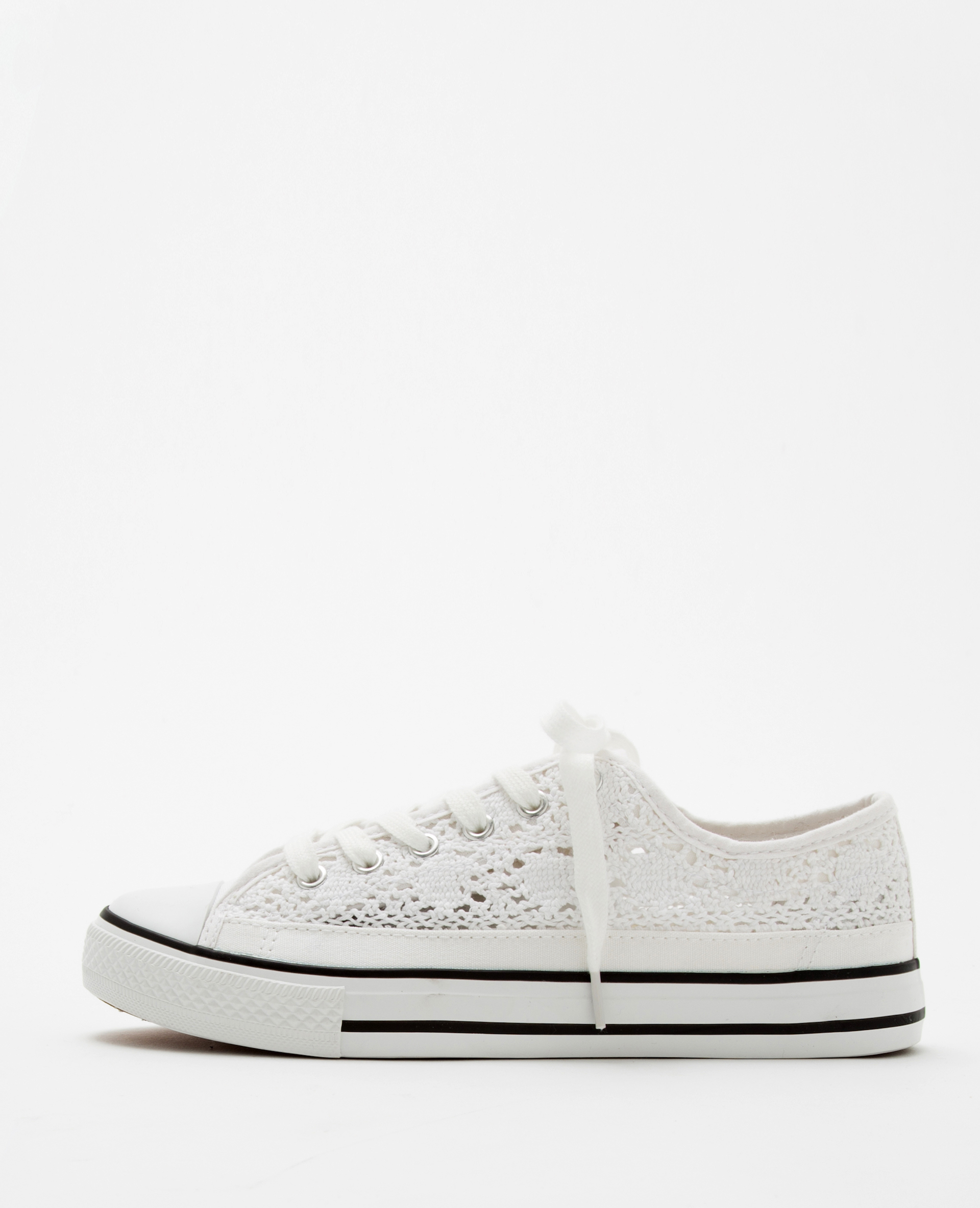 Baskets basses brod es blanches Pimkie