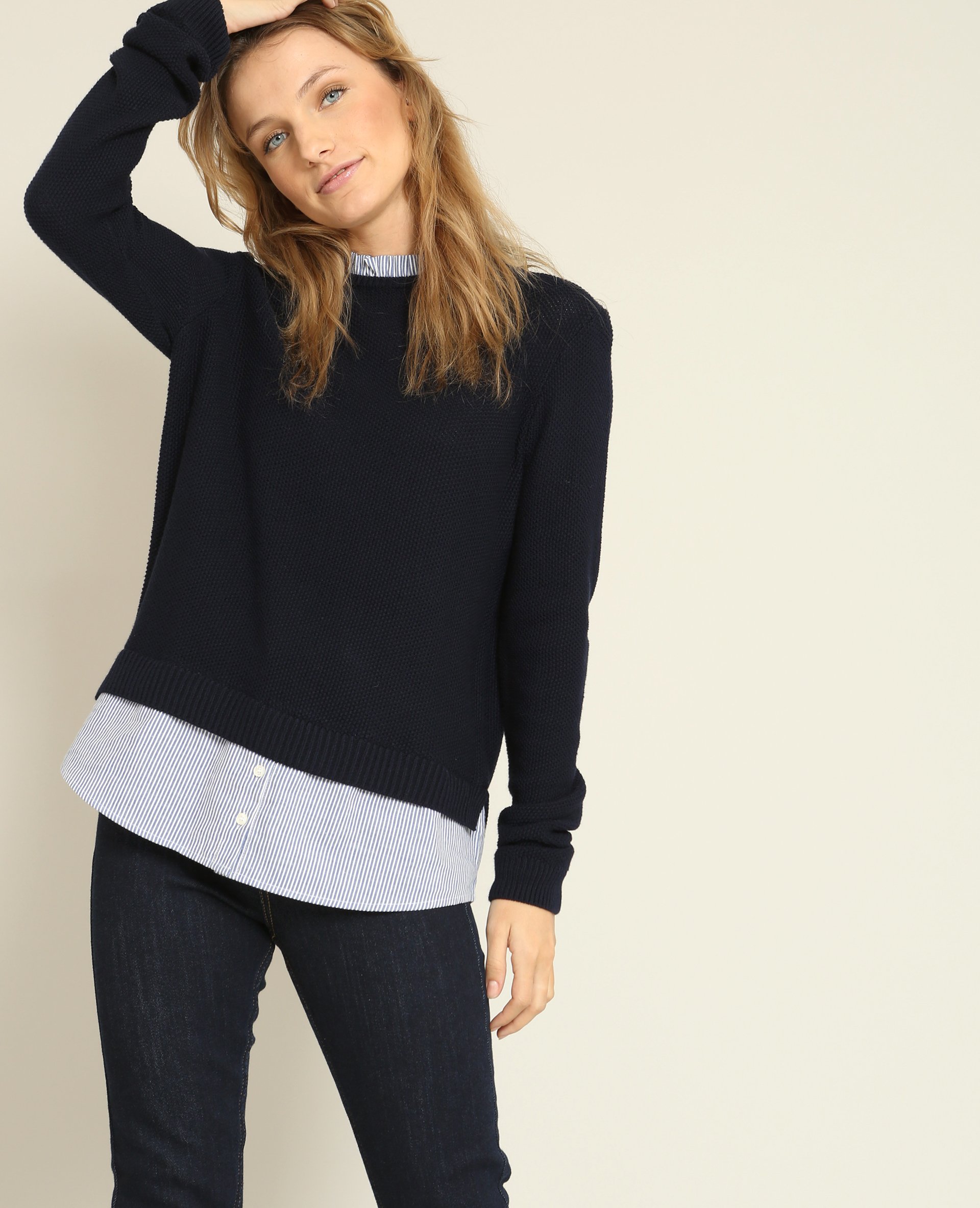 Pull best sale et chemise