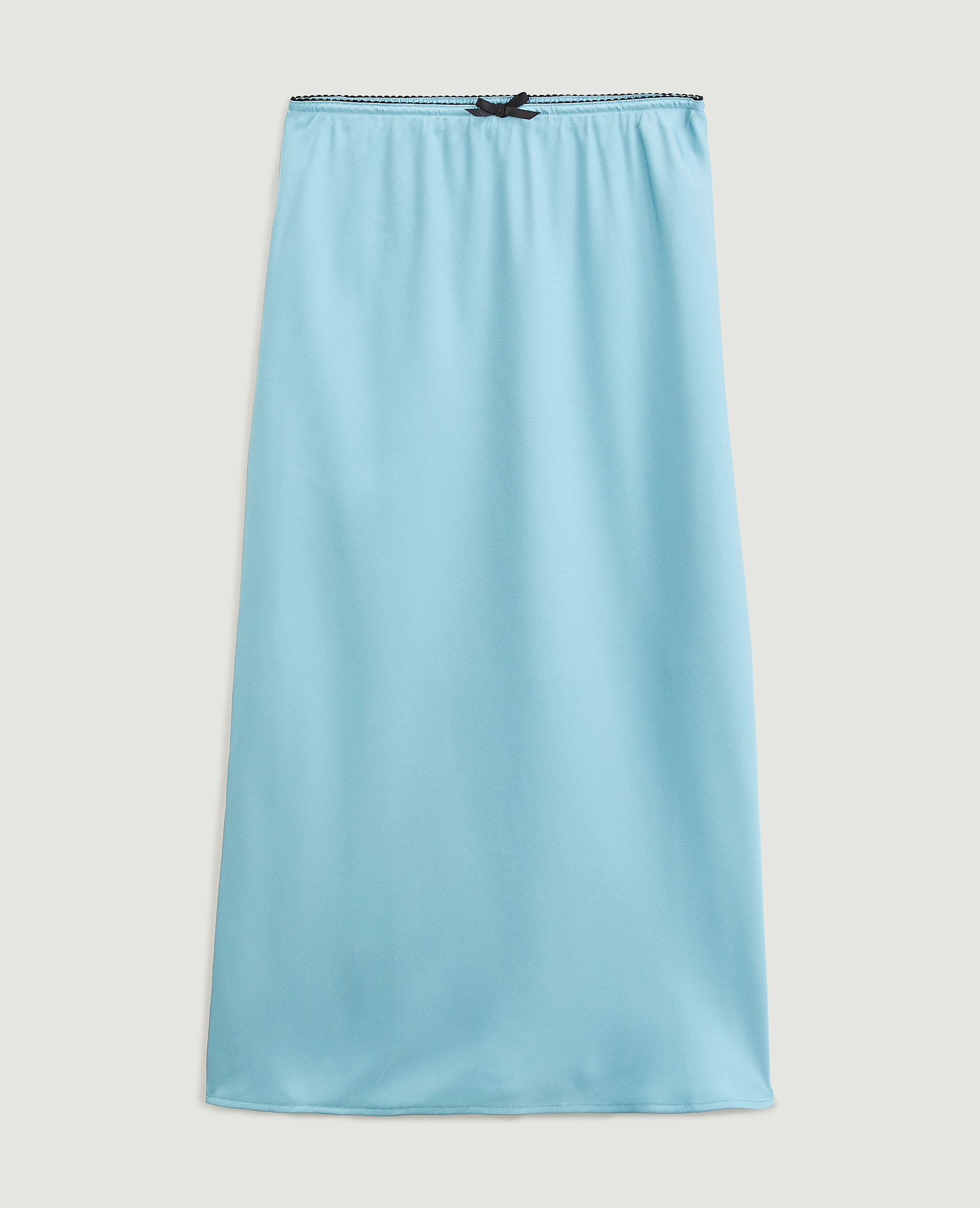 Jupe midi en tissu satiné bleu - Pimkie