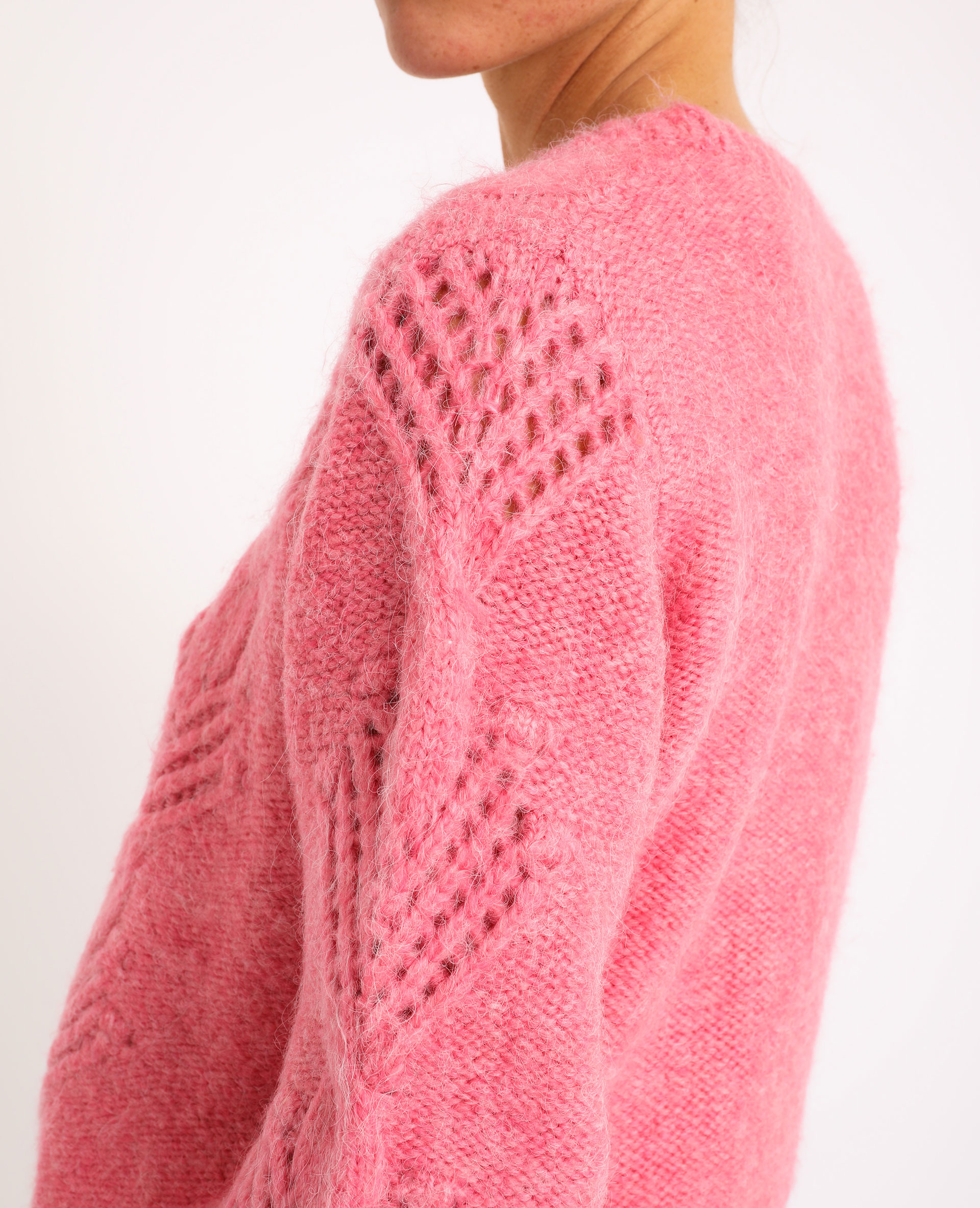 Gilet torsadé rose fluo - Pimkie