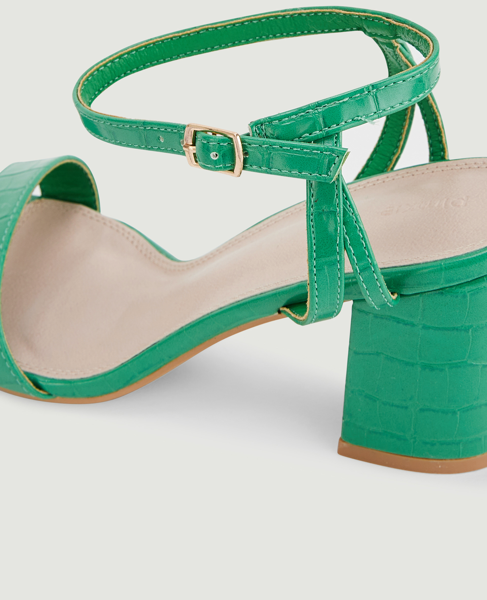 Sandales à bride effet croco vert - Pimkie