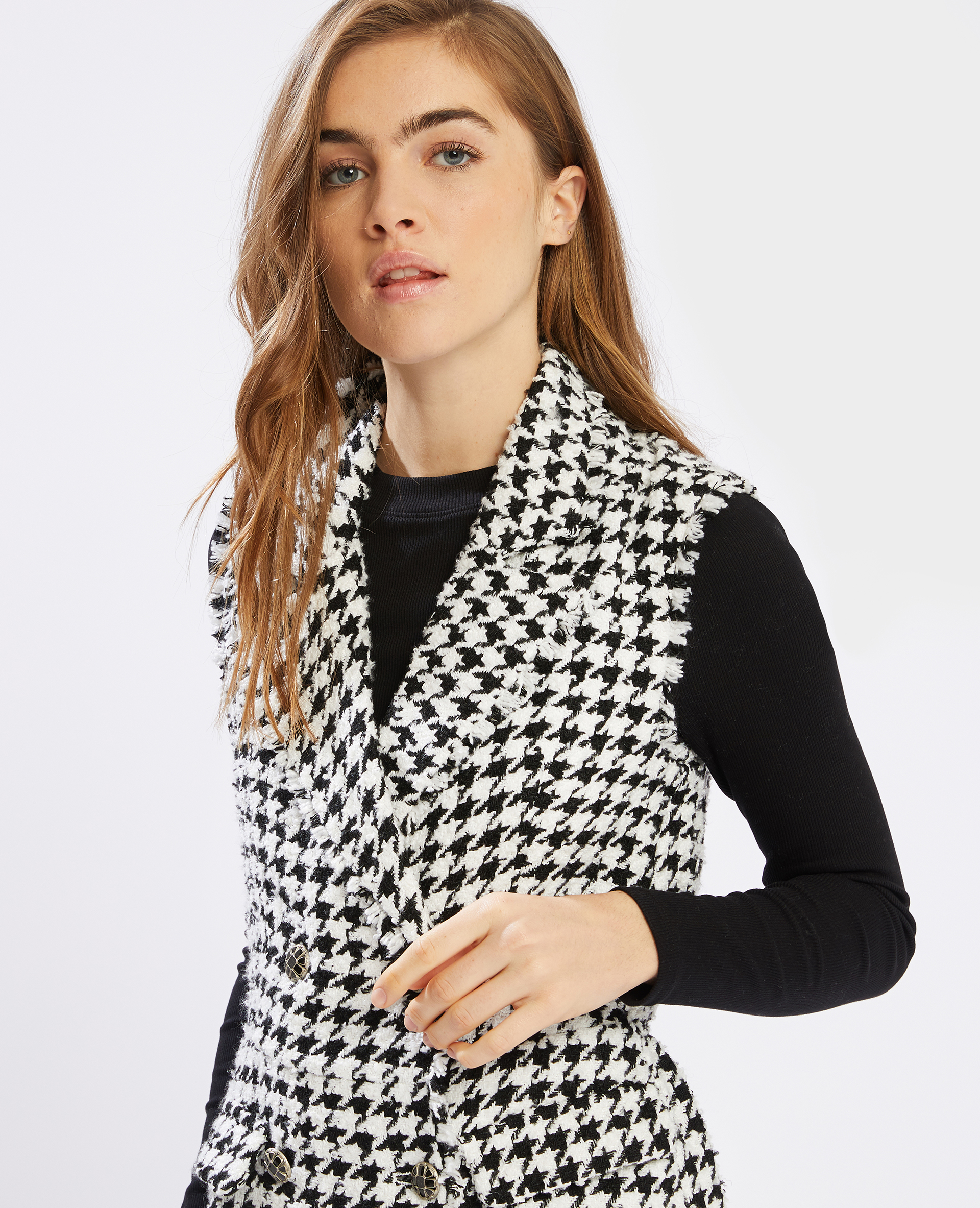 Combishort tweed noir - Pimkie