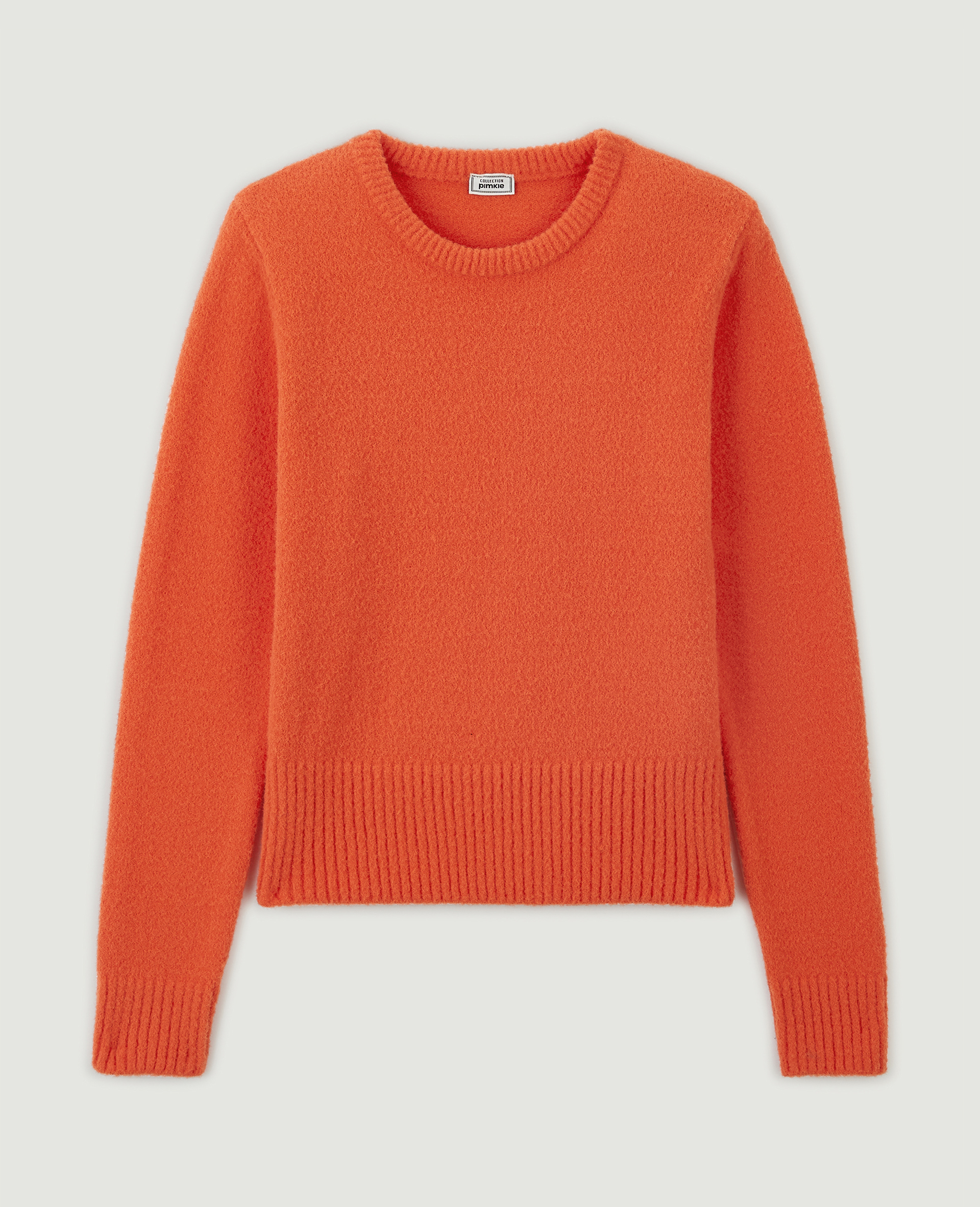 Pull col rond maille mousseuse orange - Pimkie