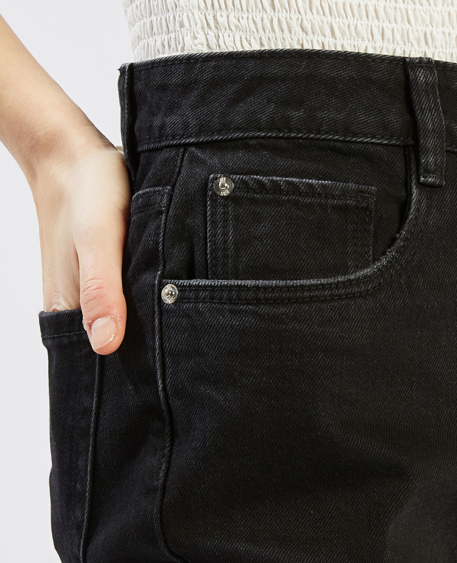 Jean mom taille haute noir - Pimkie