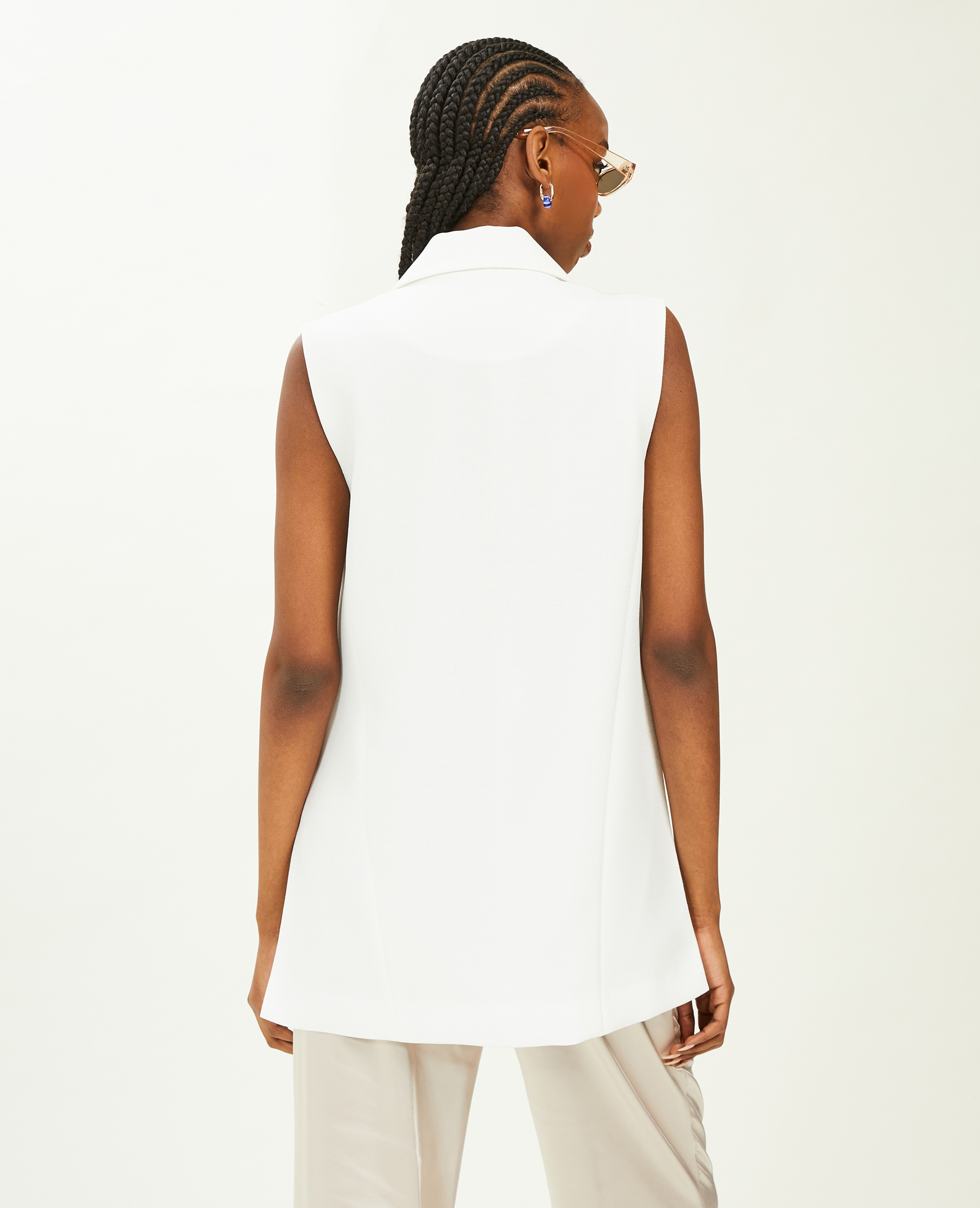 Veste blazer sans manches blanc - Pimkie