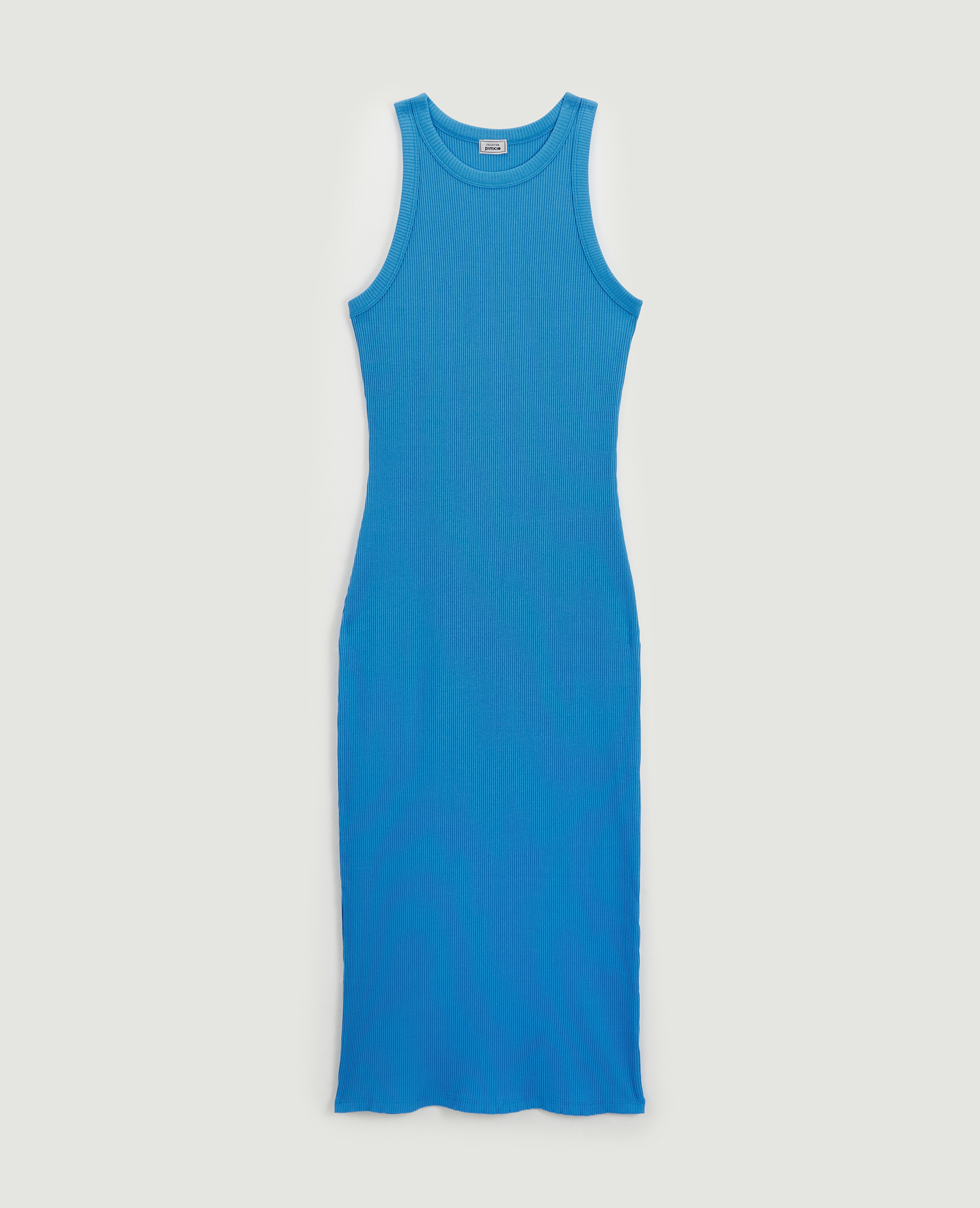 Robe débardeur maille côtelée bleu - Pimkie