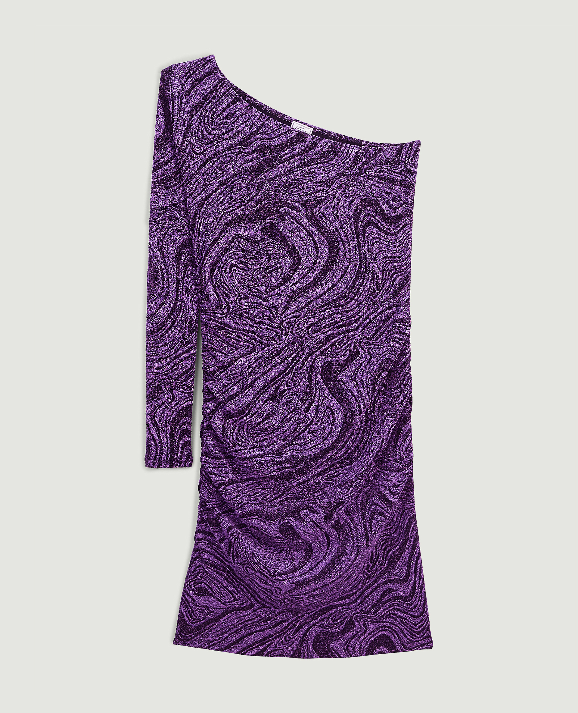 Robe asymétrique maille lurex violet - Pimkie