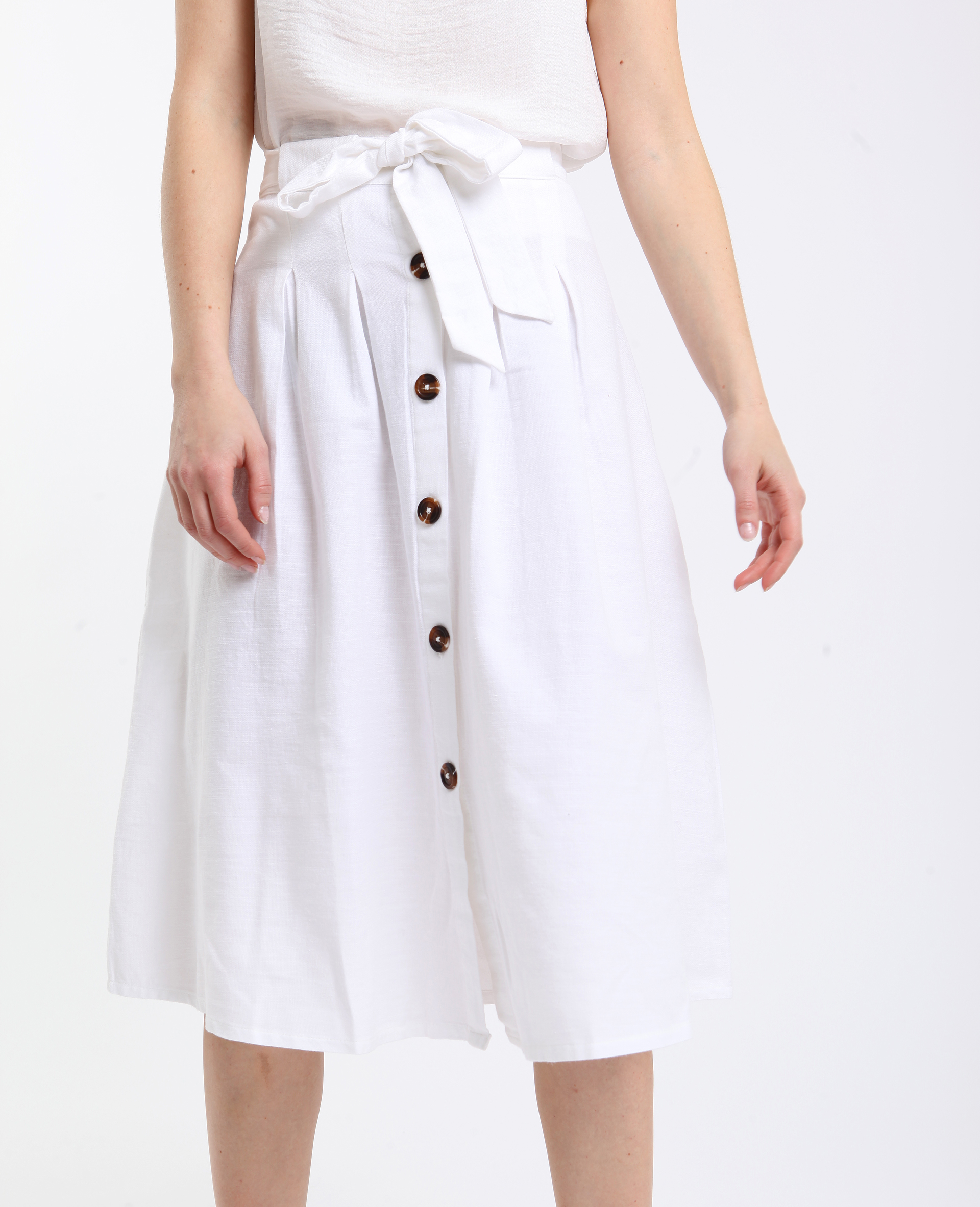 Jupe midi lin shop