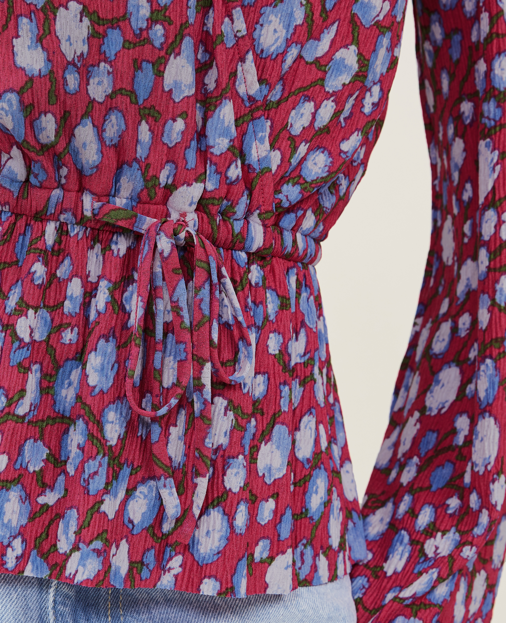 Blouse en tissu fluide rose fuchsia - Pimkie