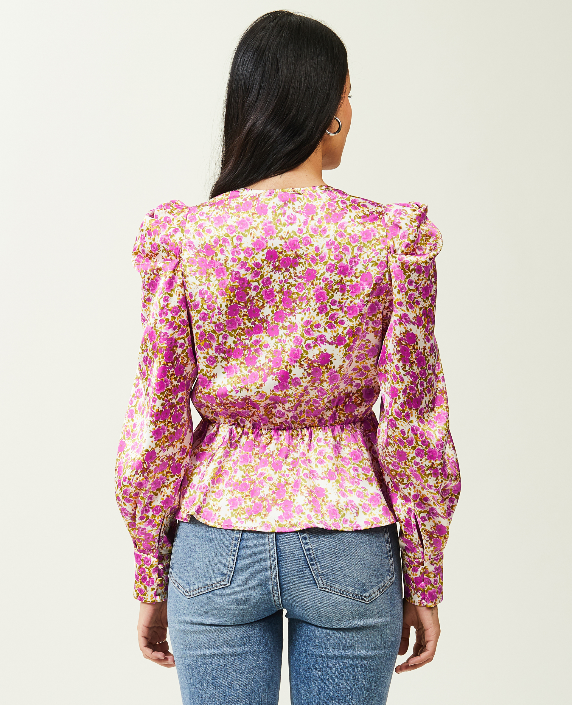 Blouse satinée cache-cœur rose - Pimkie