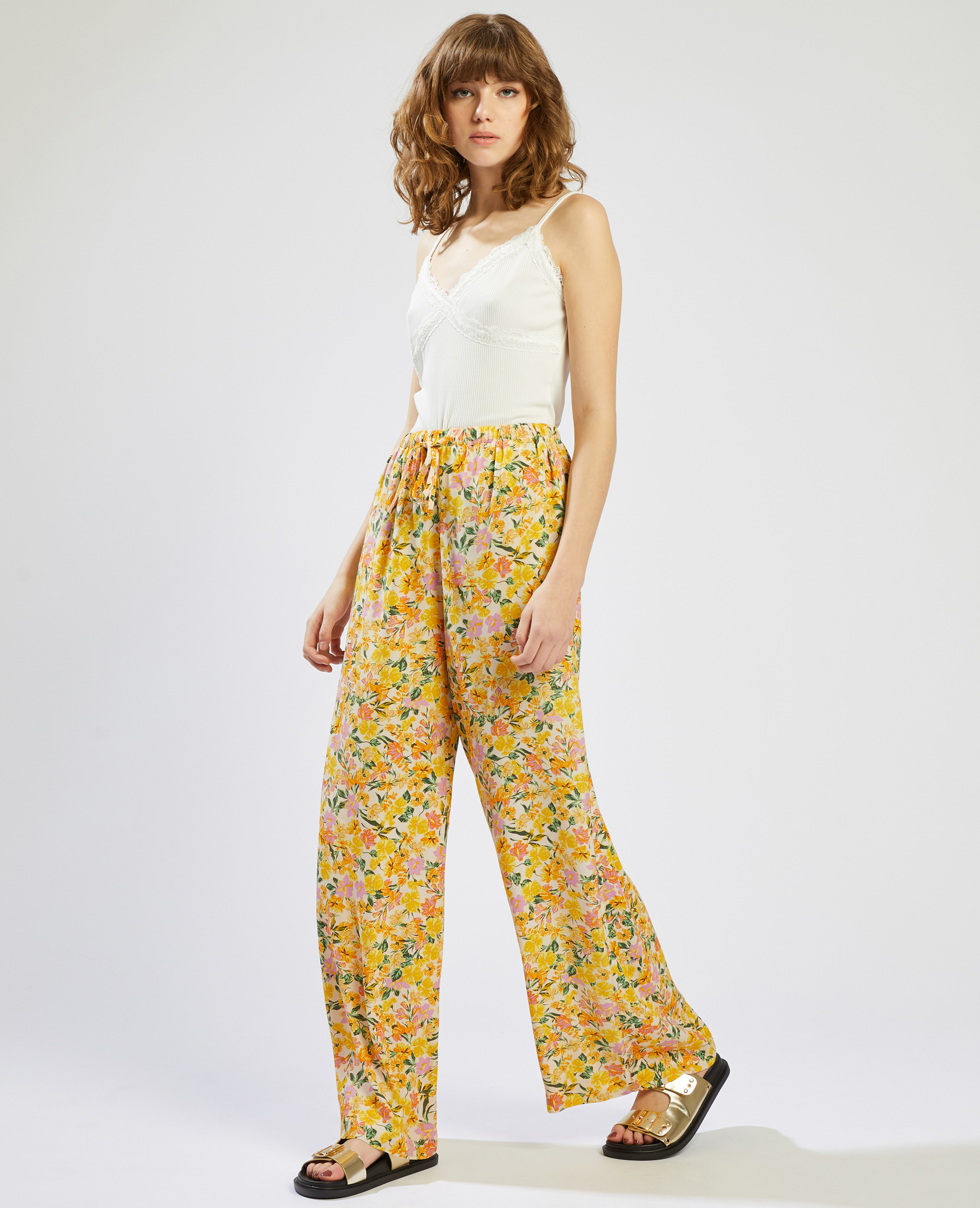 Pantalon fluide outlet à fleur