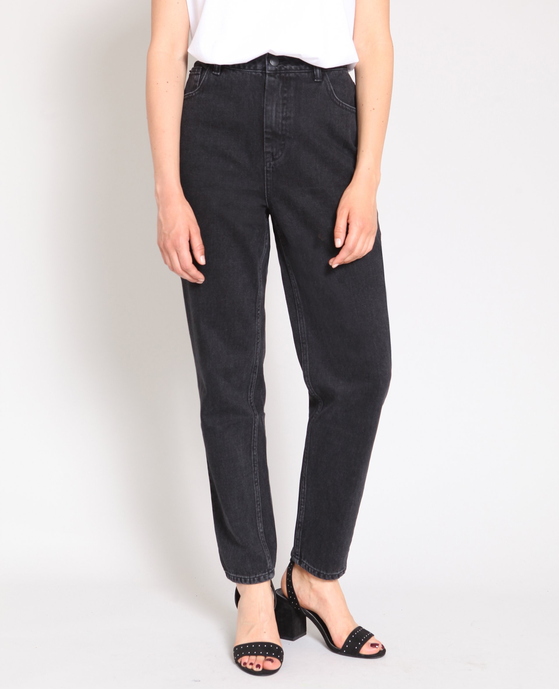 Jean mum noir outlet