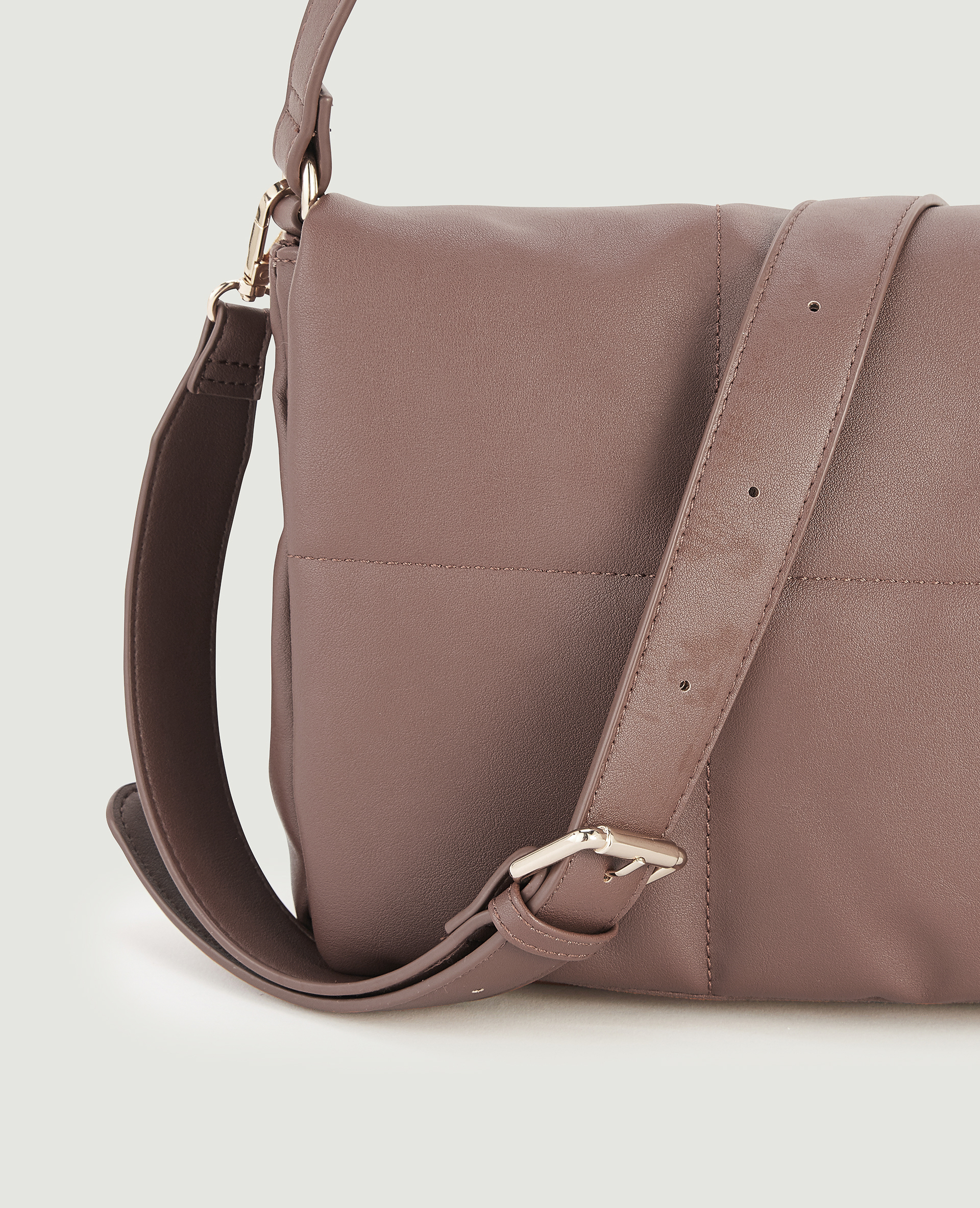 Sac simili matelassé brun - Pimkie