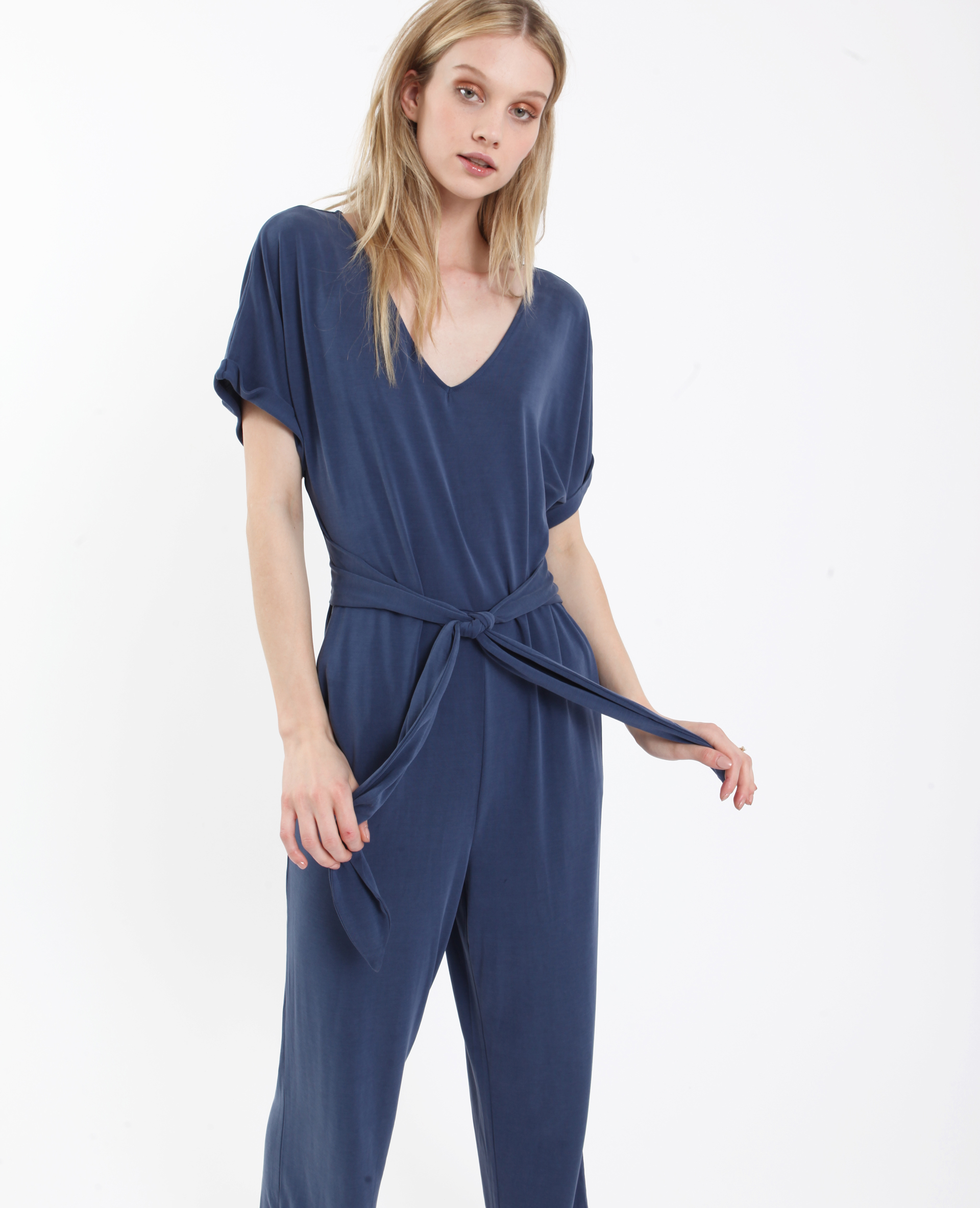Combi sales pantalon bleu