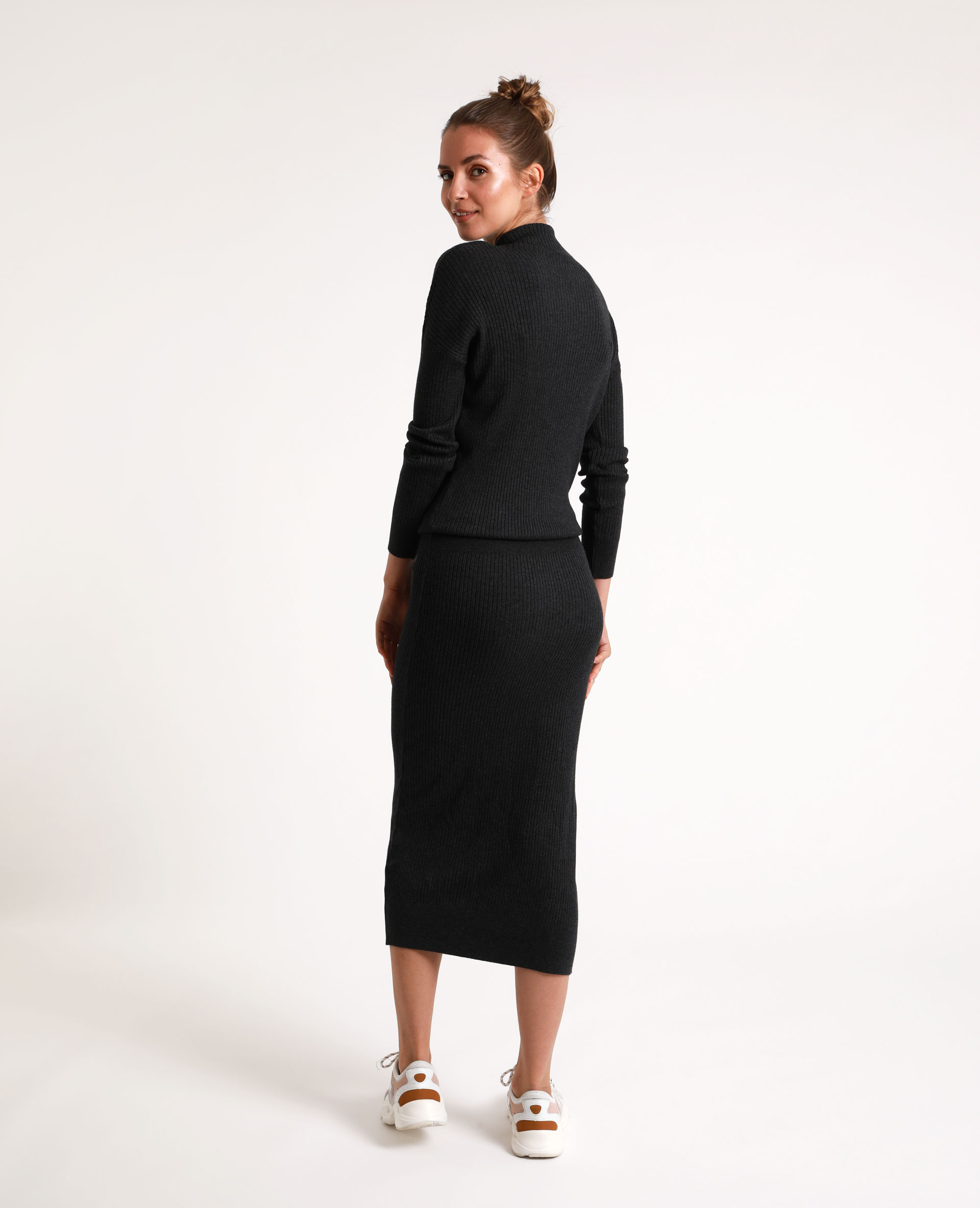 robe pull gris anthracite