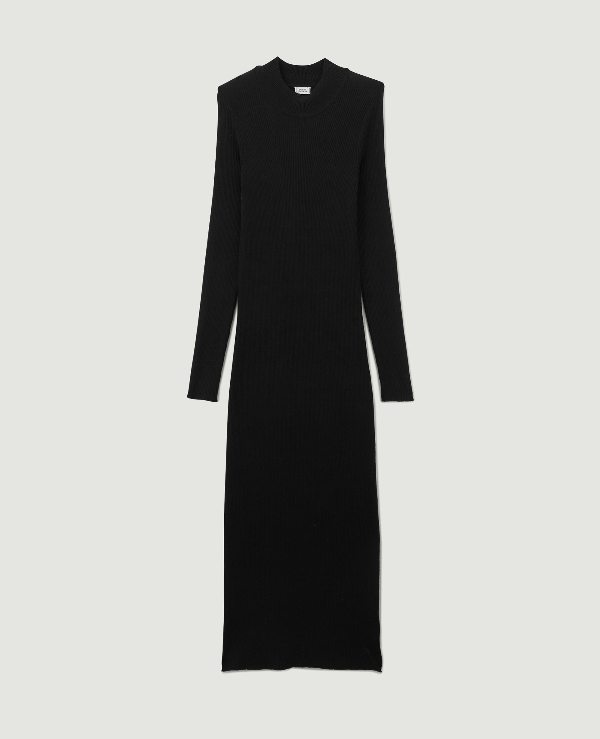 Robe longue en maille côtelée noir - Pimkie