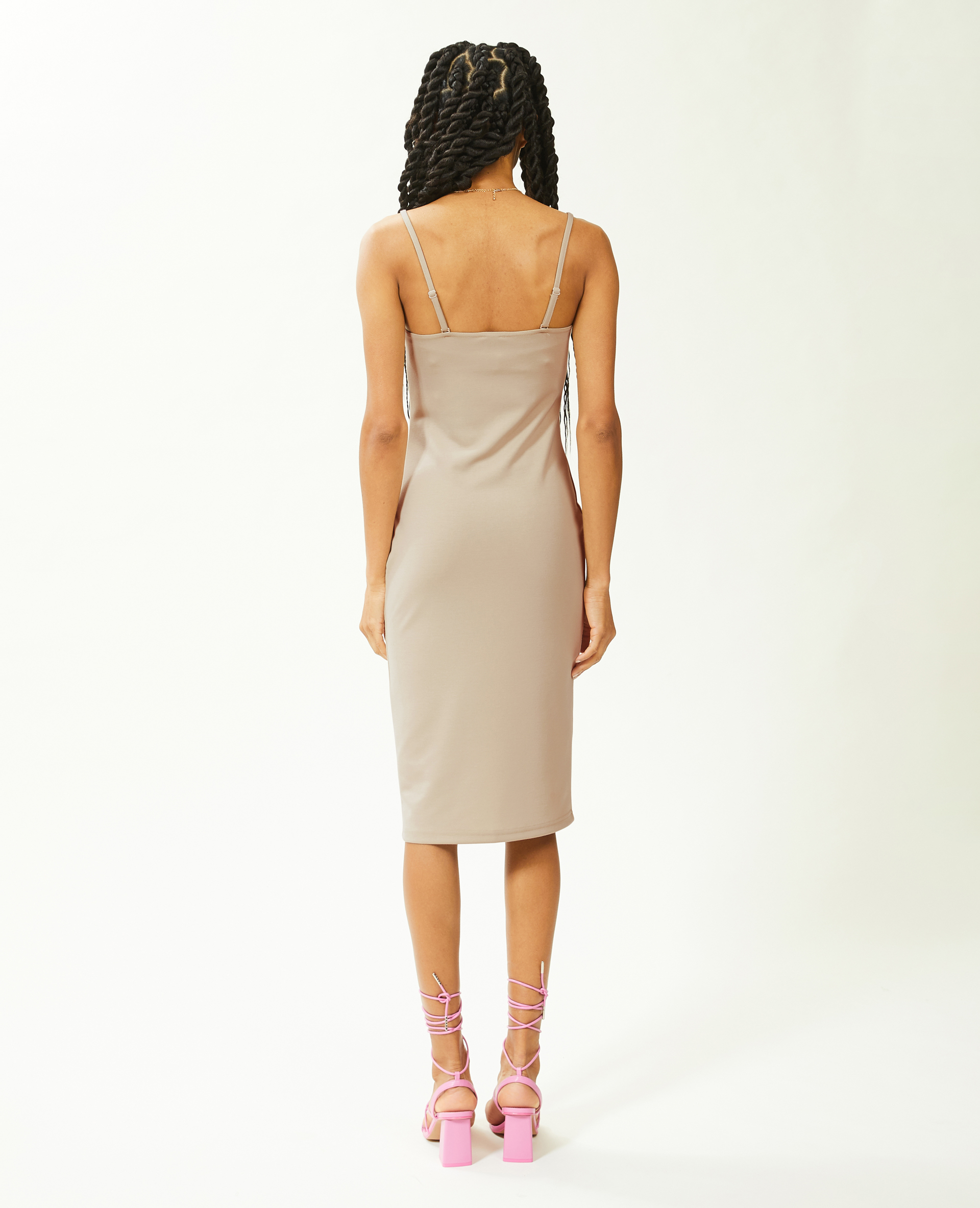 Robe tube en maille beige - Pimkie