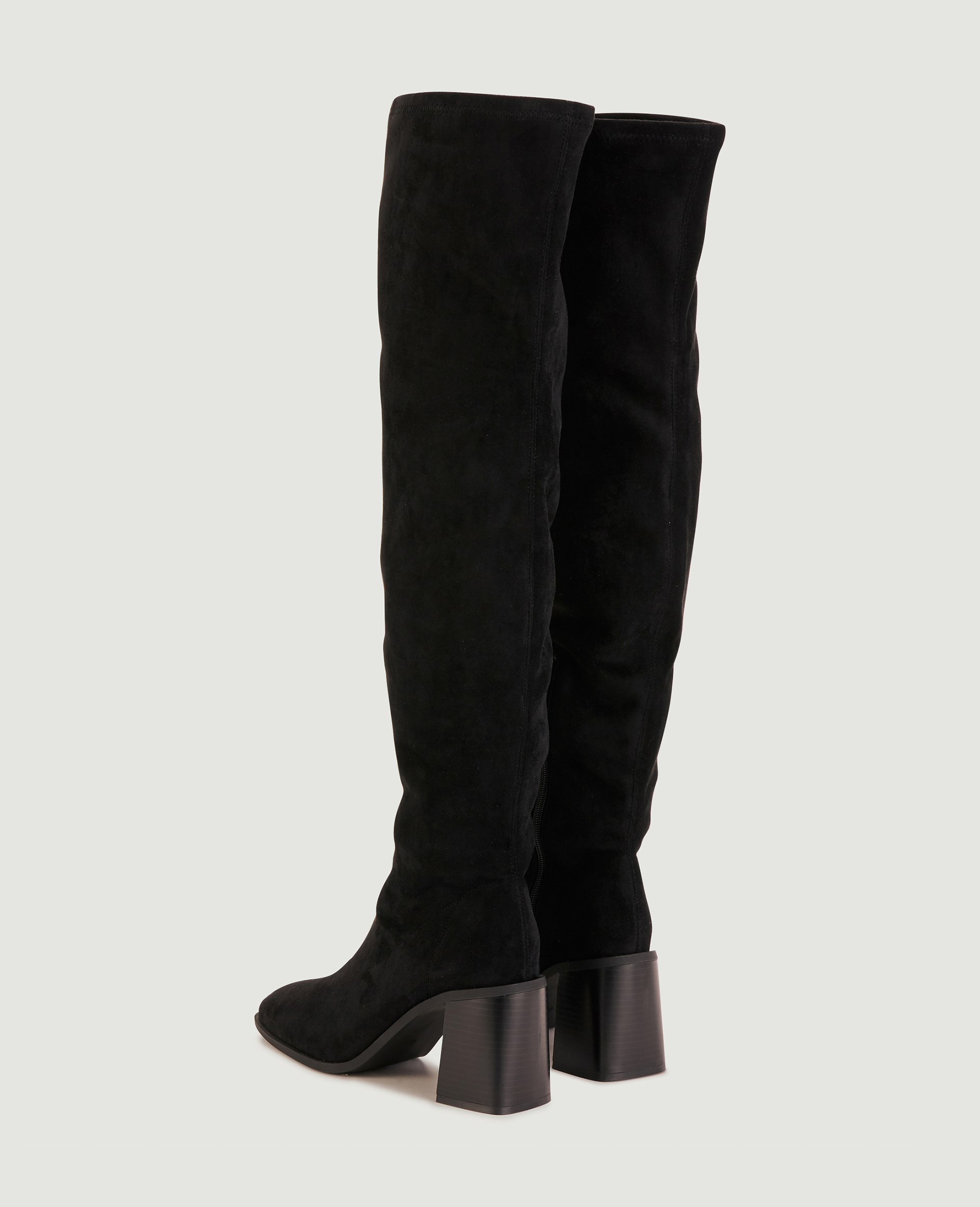 Bottes cuissardes en suédine noir - Pimkie