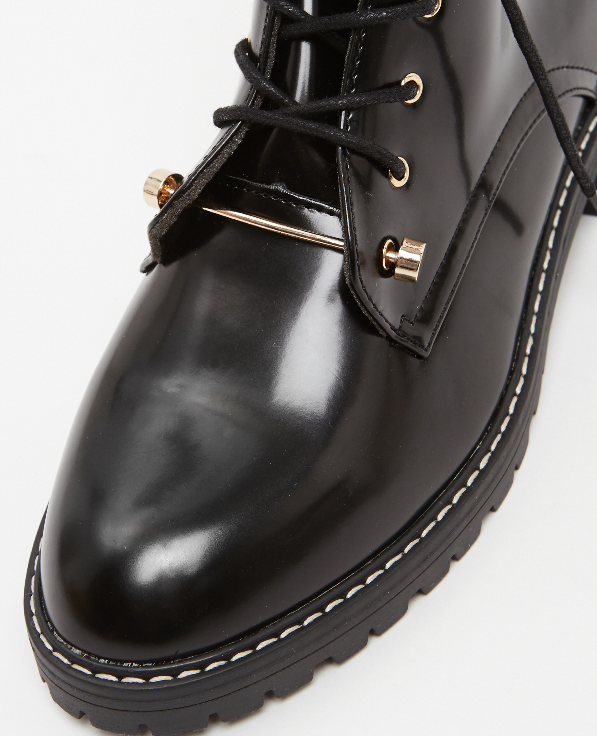 Boots rangers à brides noir - Pimkie