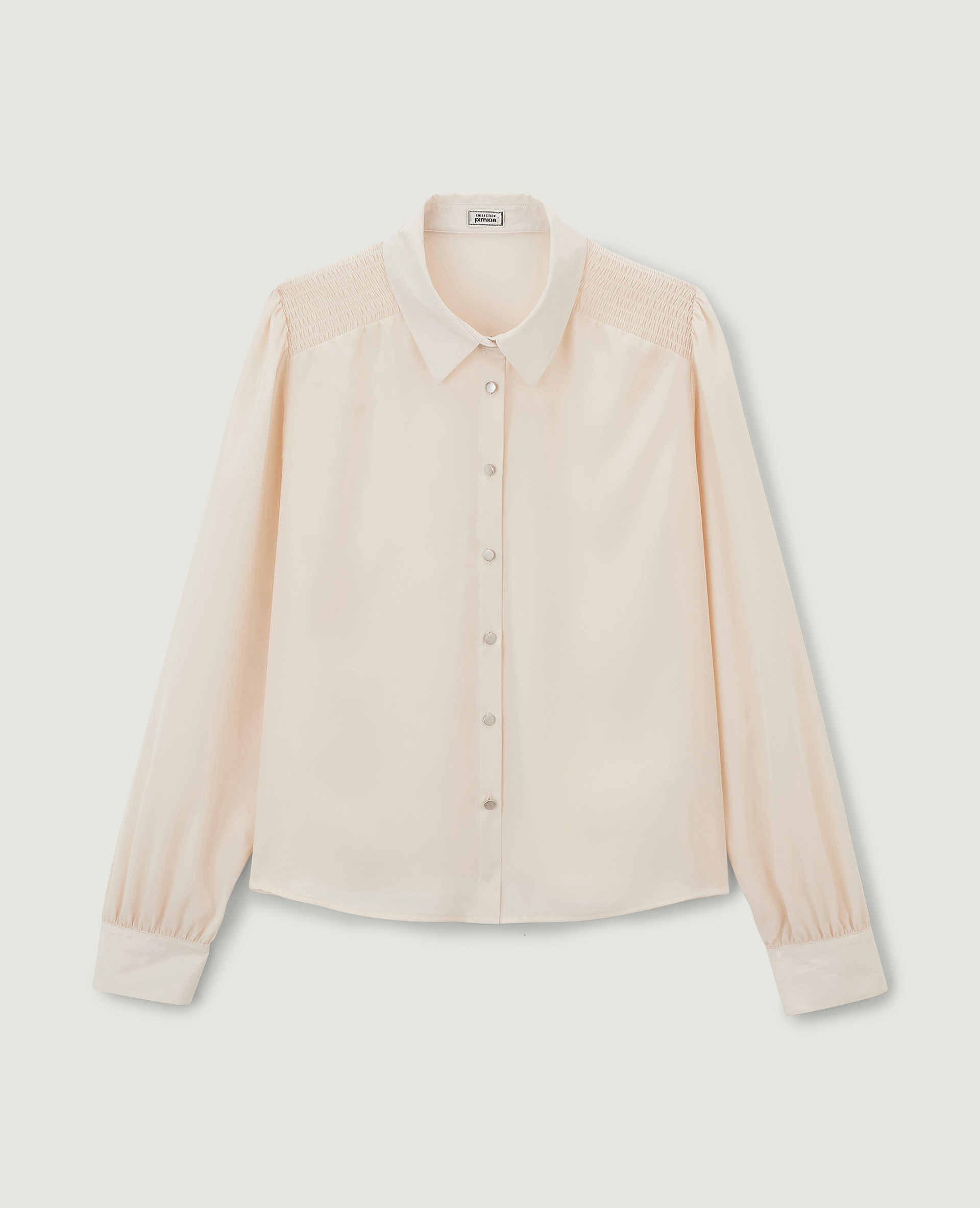 Chemise fluide avec boutons métal  beige - Pimkie