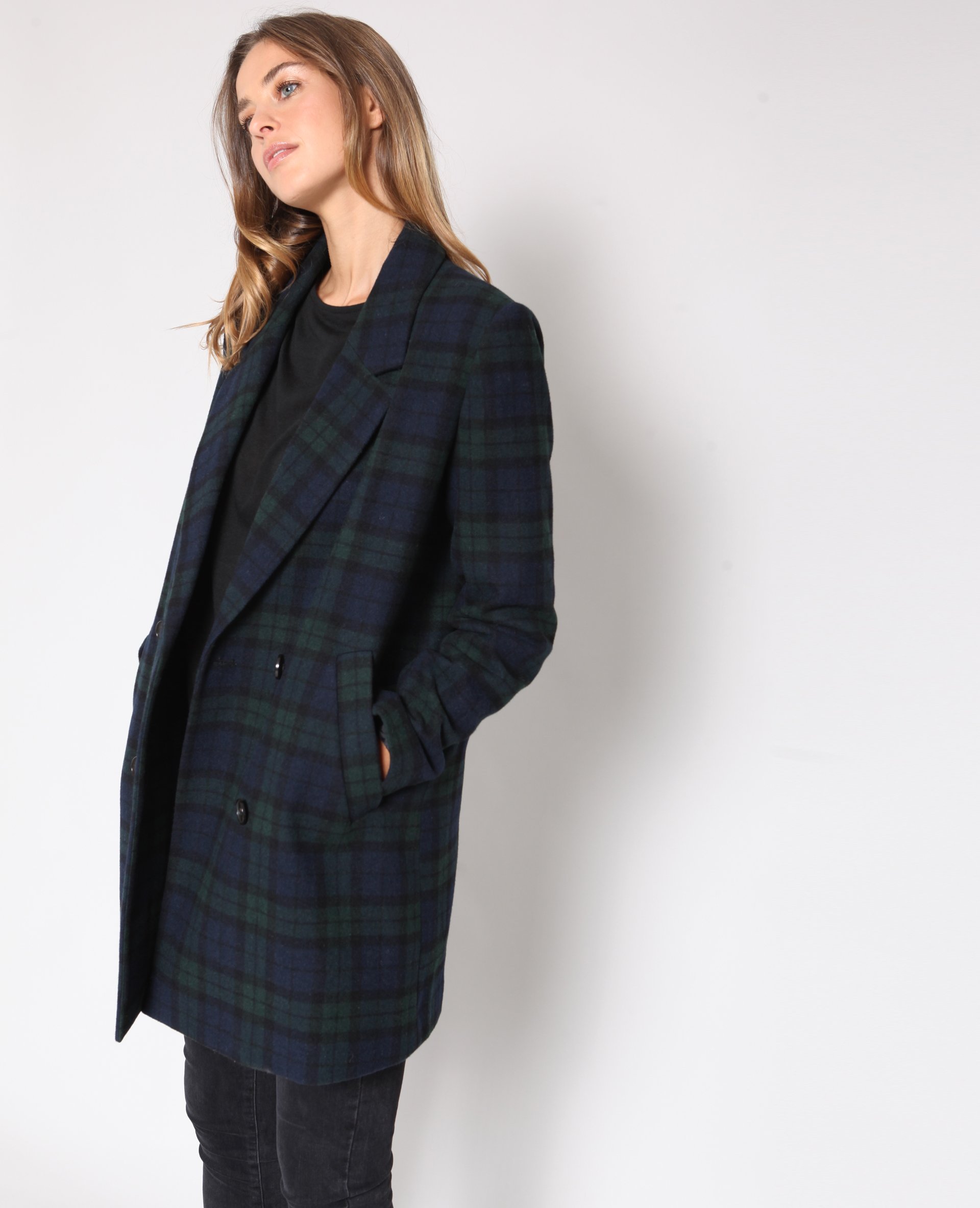 Veste carreaux verte best sale