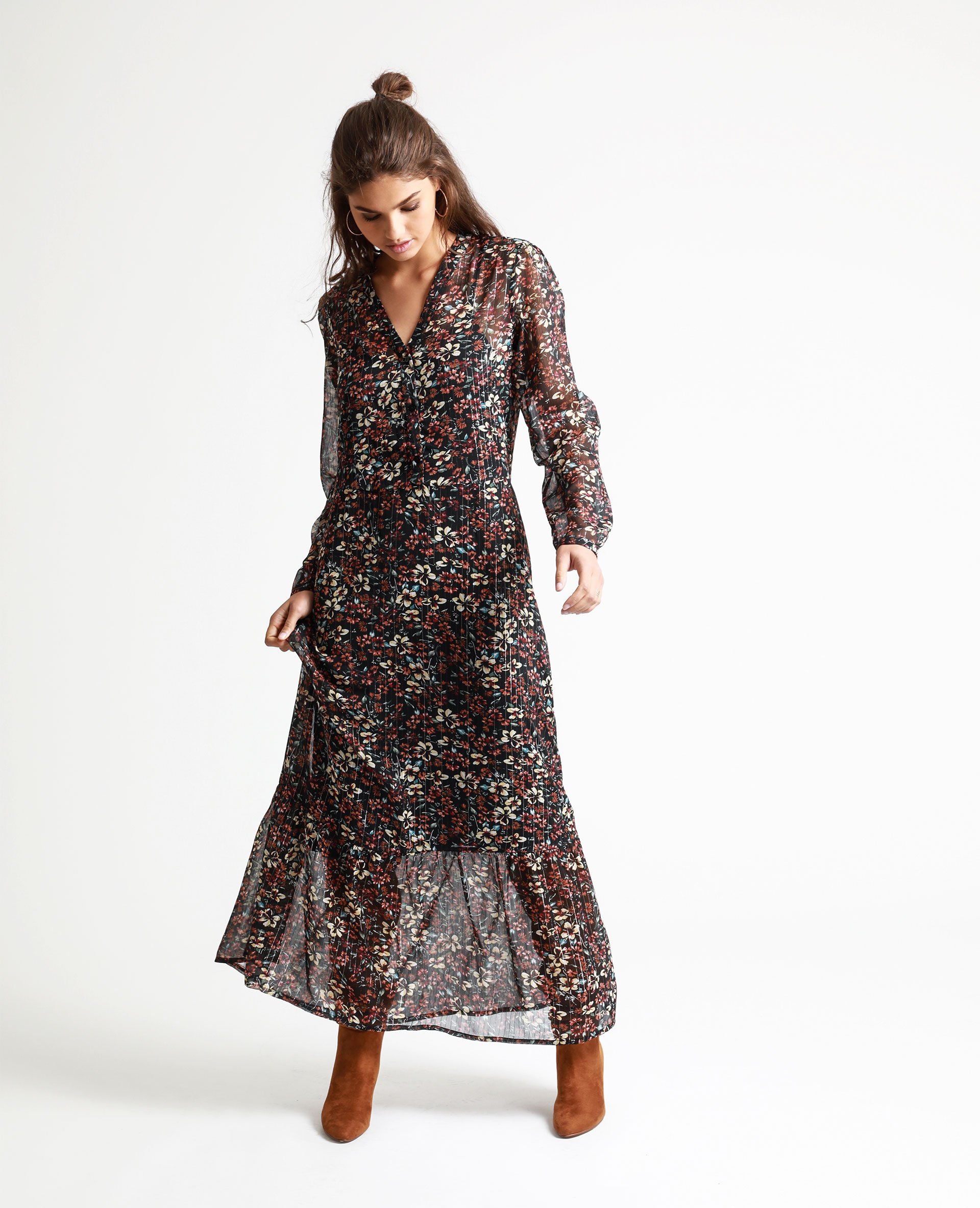 Longue robe best sale a fleur