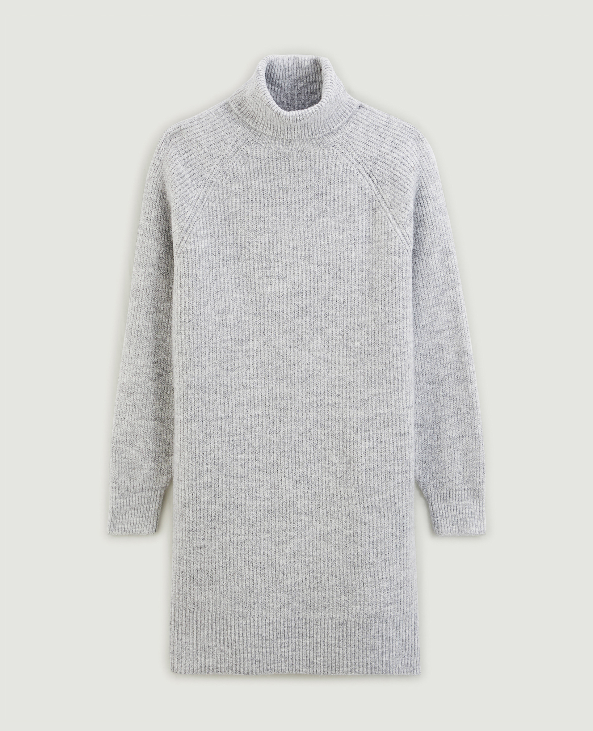 Robe pull à col roulé gris chiné - Pimkie