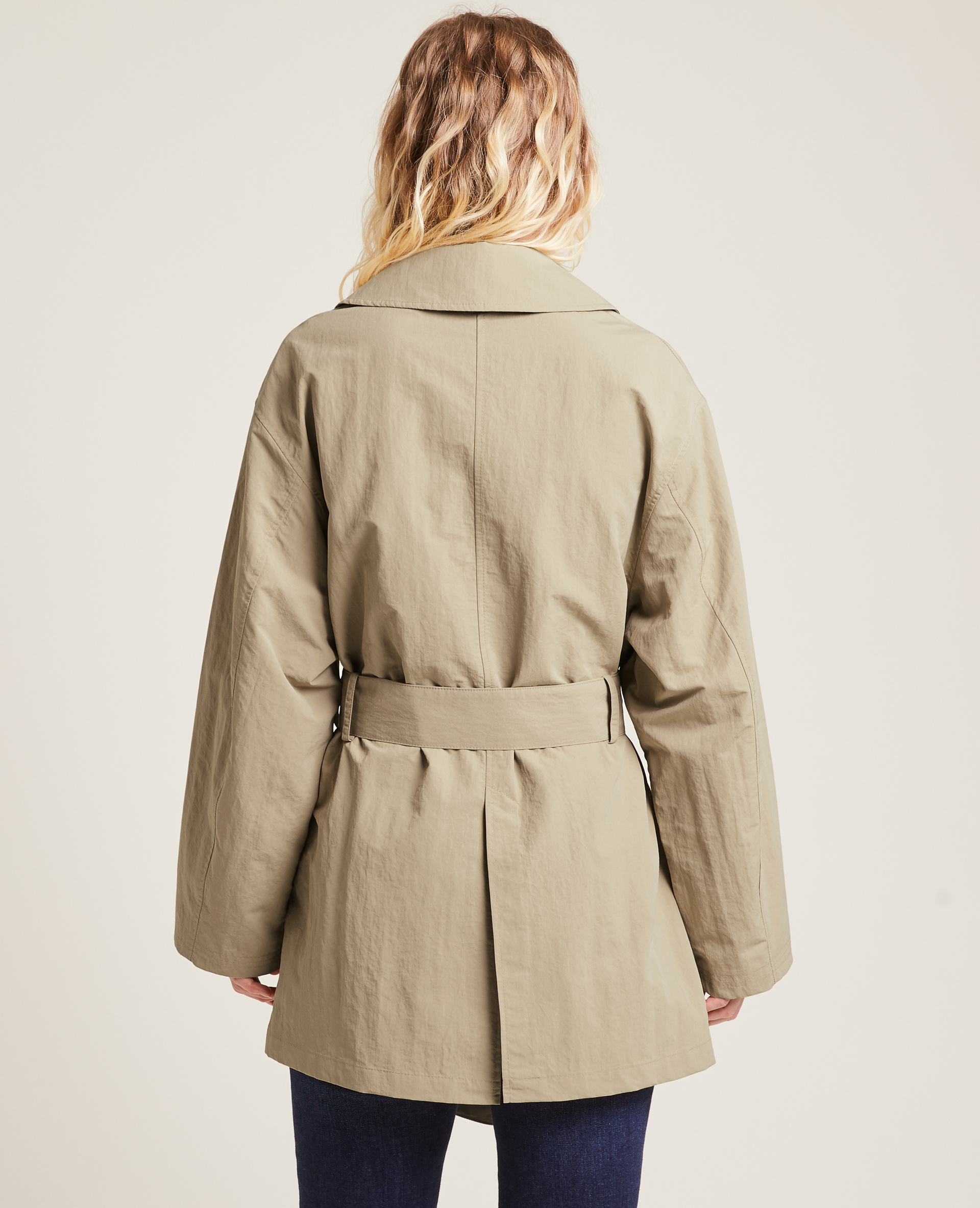 Trench court beige chiné - Pimkie