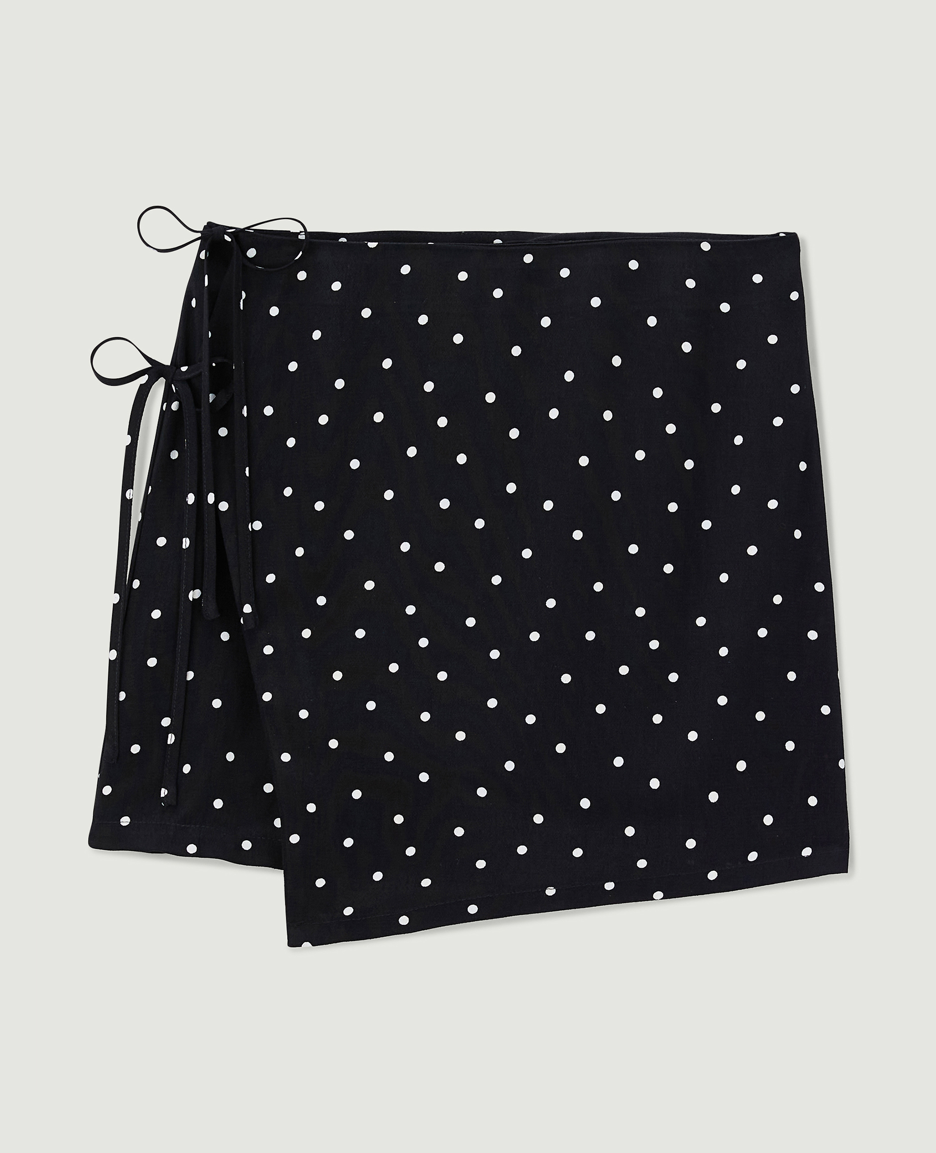 Jupe-short avec nouettes noir - Pimkie