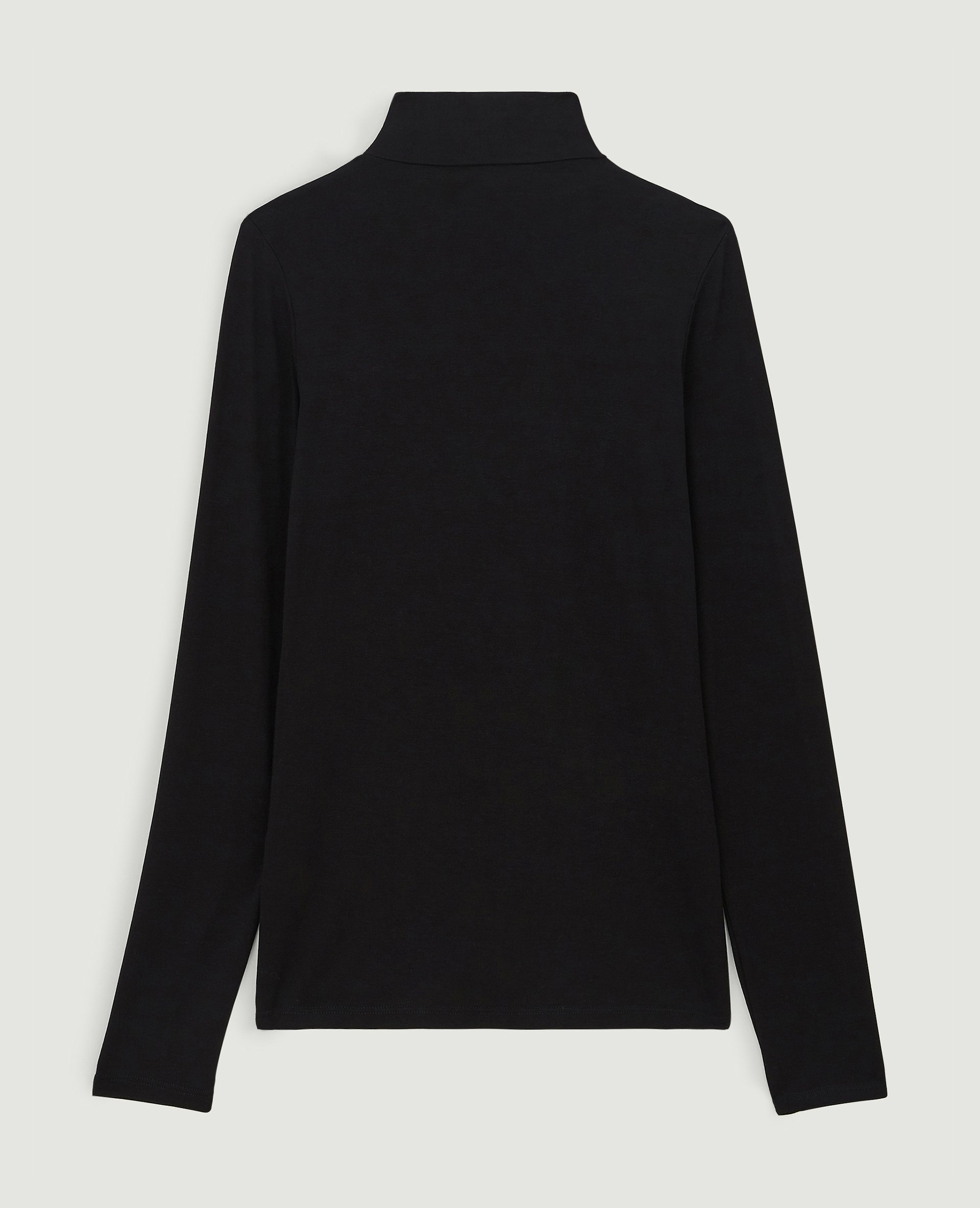 Top manches longues col montant noir - Pimkie