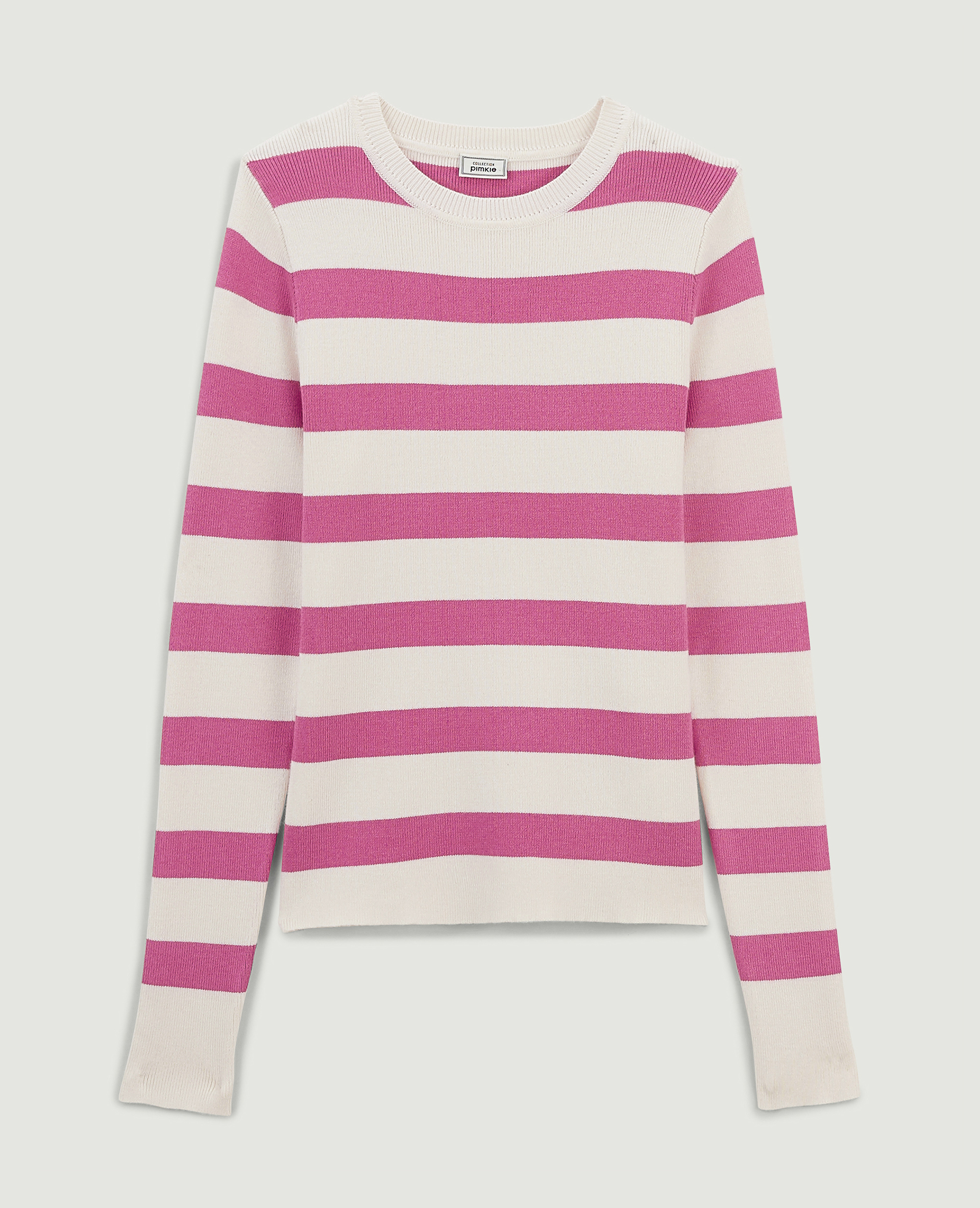 Pull moulant col rond blanc - Pimkie