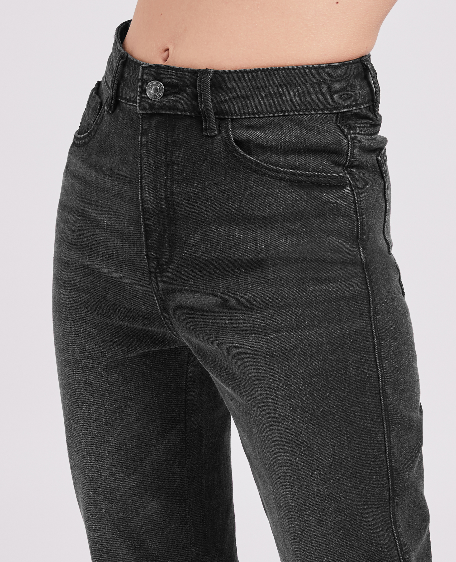 Jean droit stretch noir - Pimkie