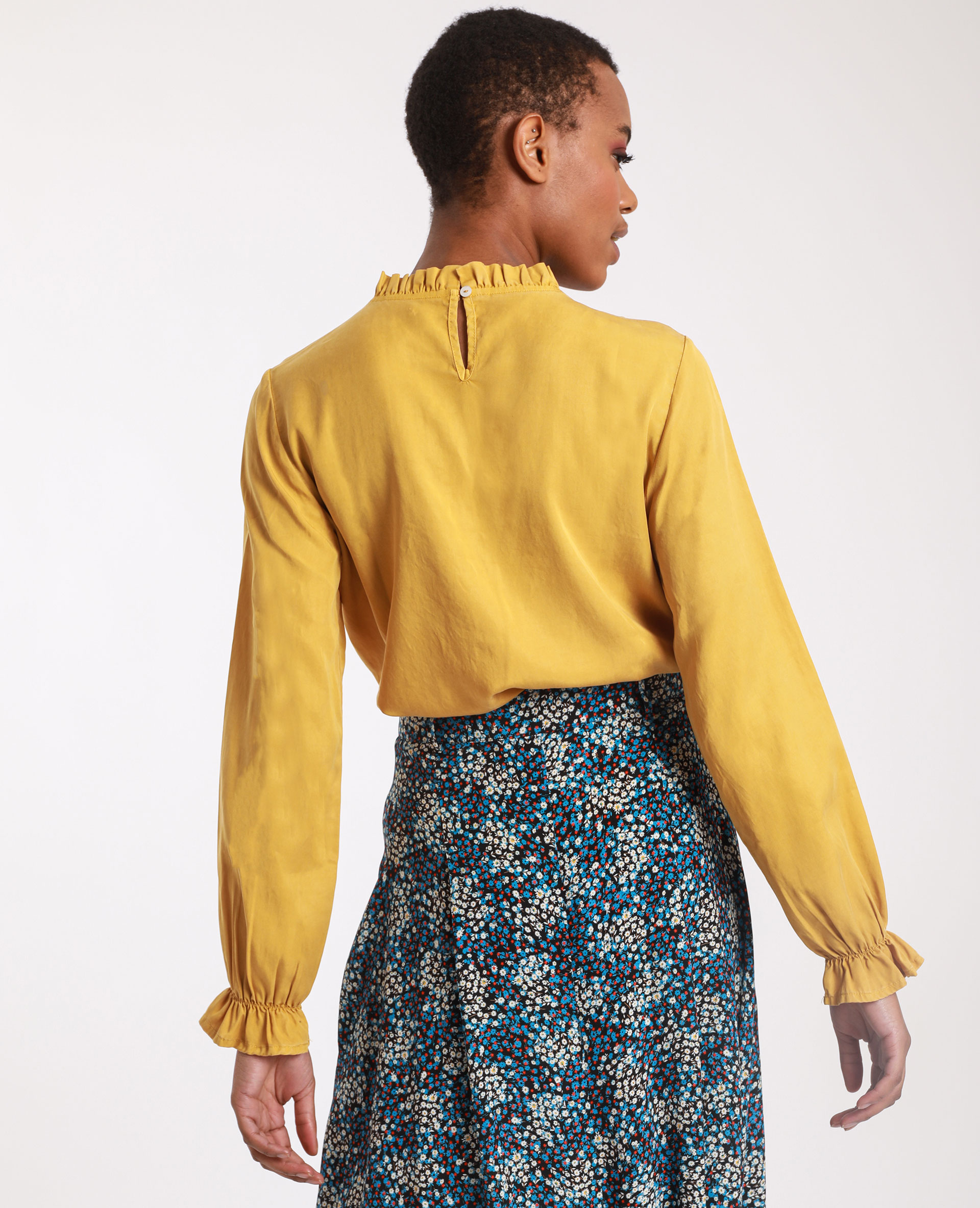 Blouse volantée camel - Pimkie