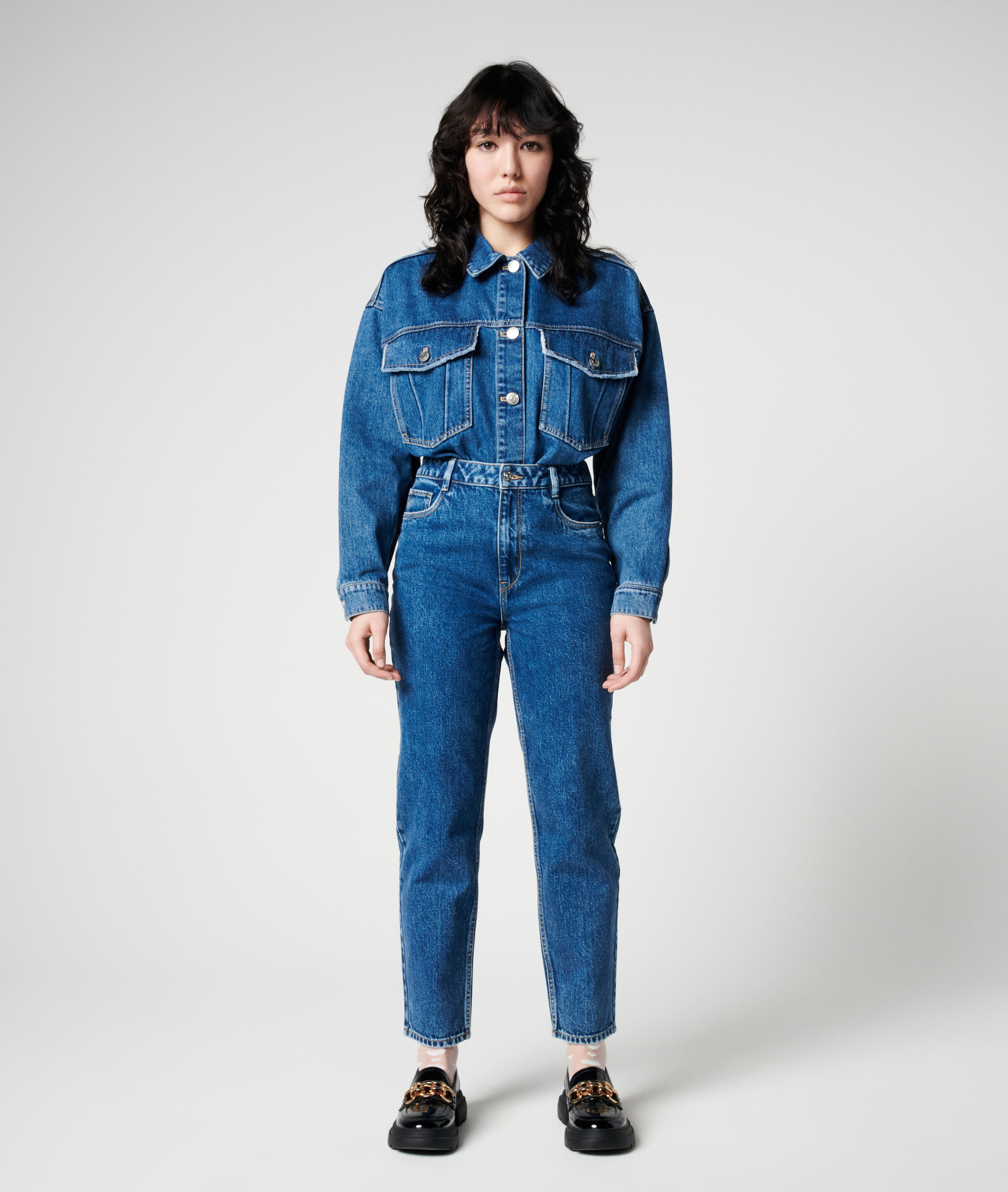 Jean mom taille haute bleu - Pimkie