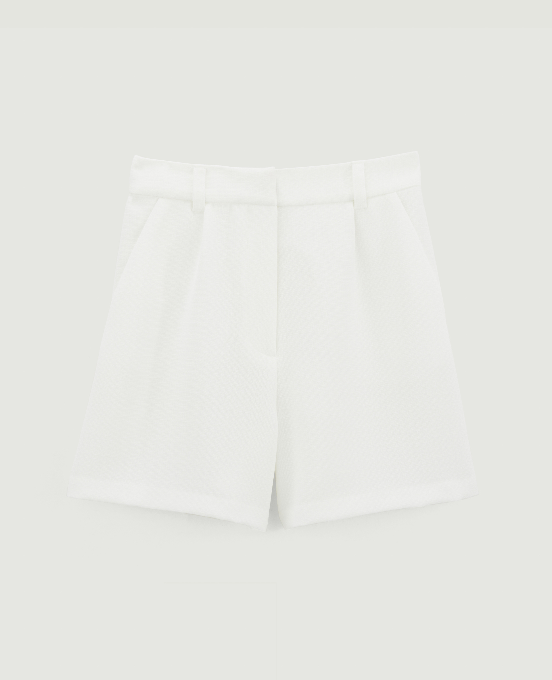Short taille haute tissu tramé blanc - Pimkie