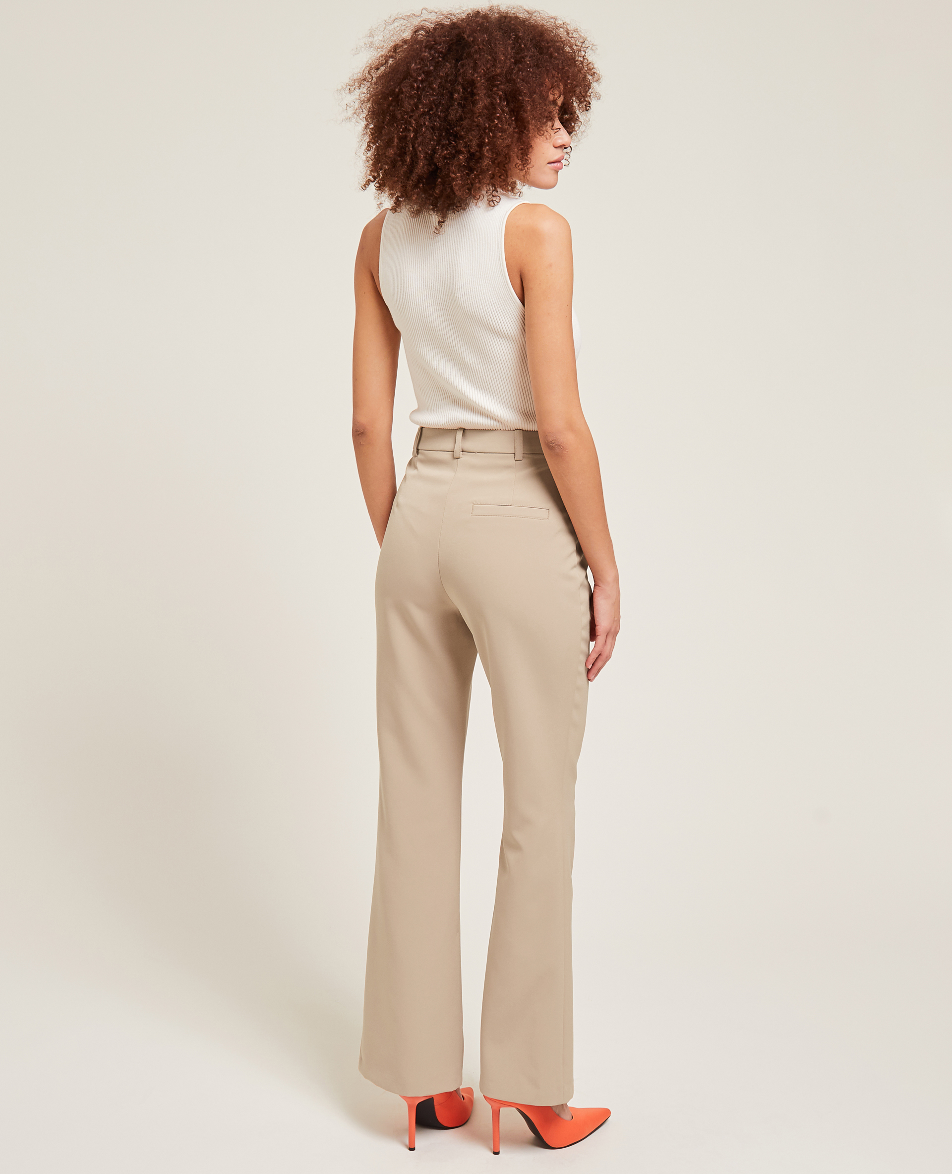 Pantalon droit avec fentes camel - Pimkie