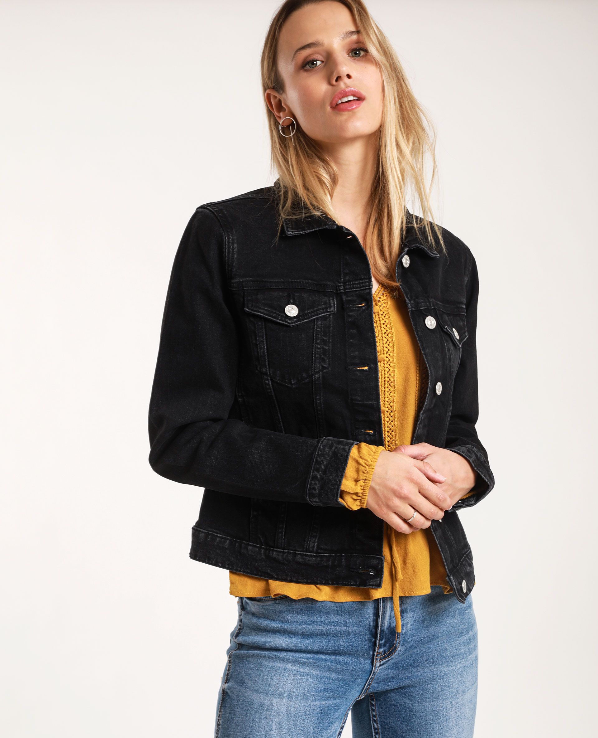 Veste cheap jean noir