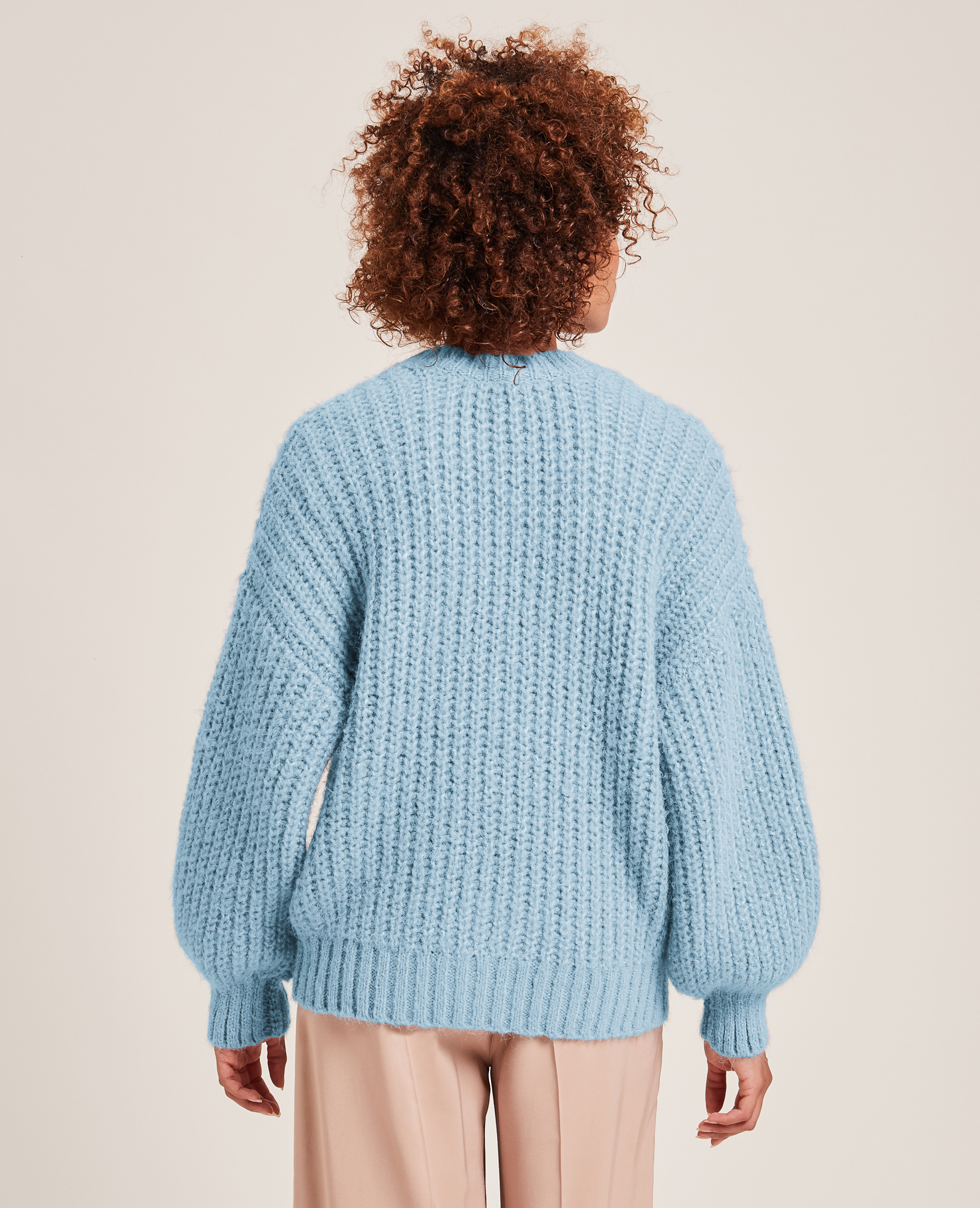 Gilet en grosse maille bleu - Pimkie