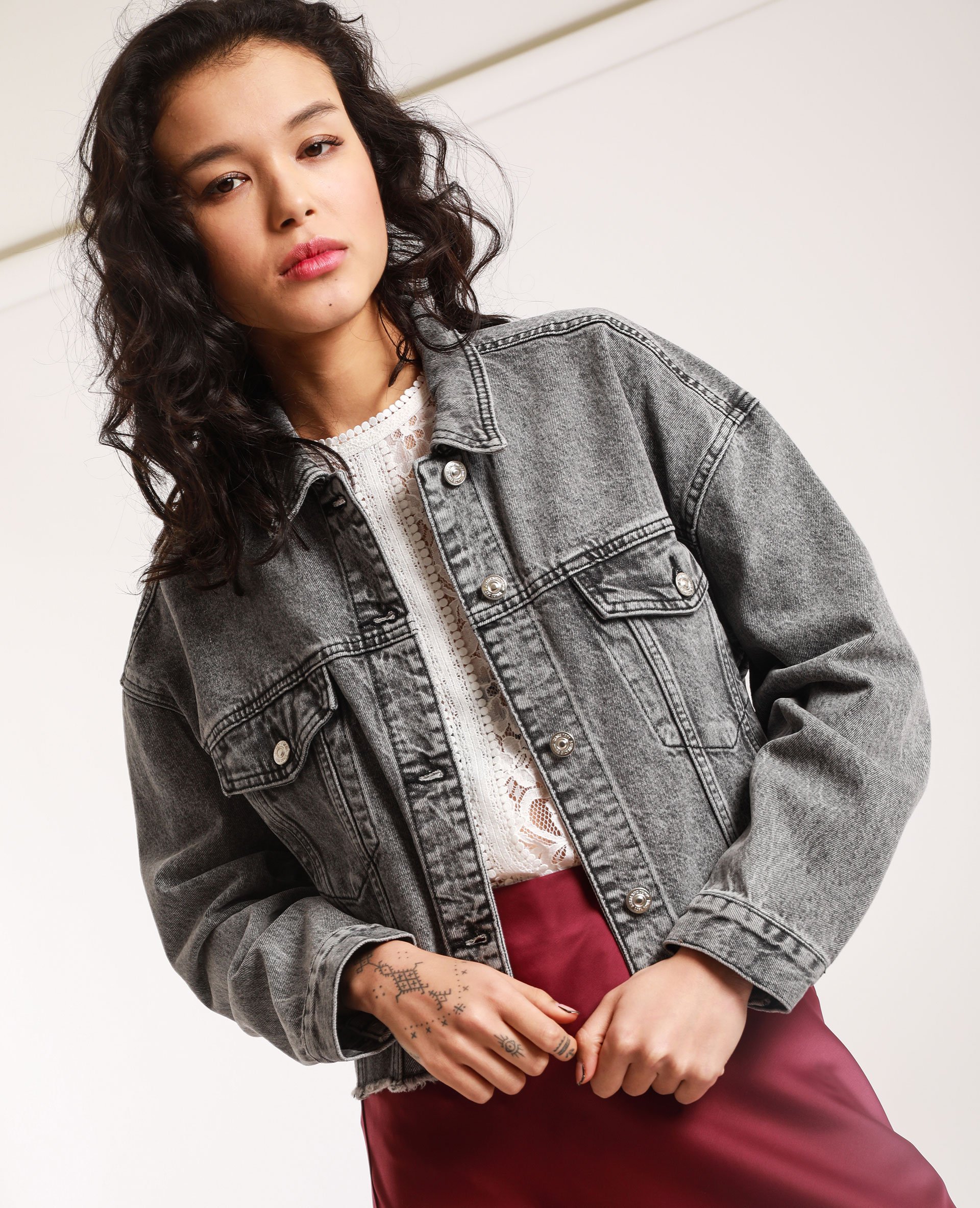 Veste en jean courte Pimkie