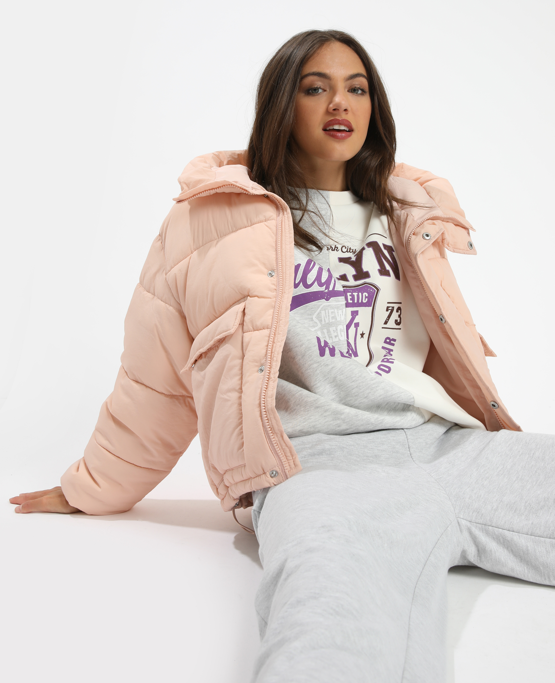 Doudoune rose pale online