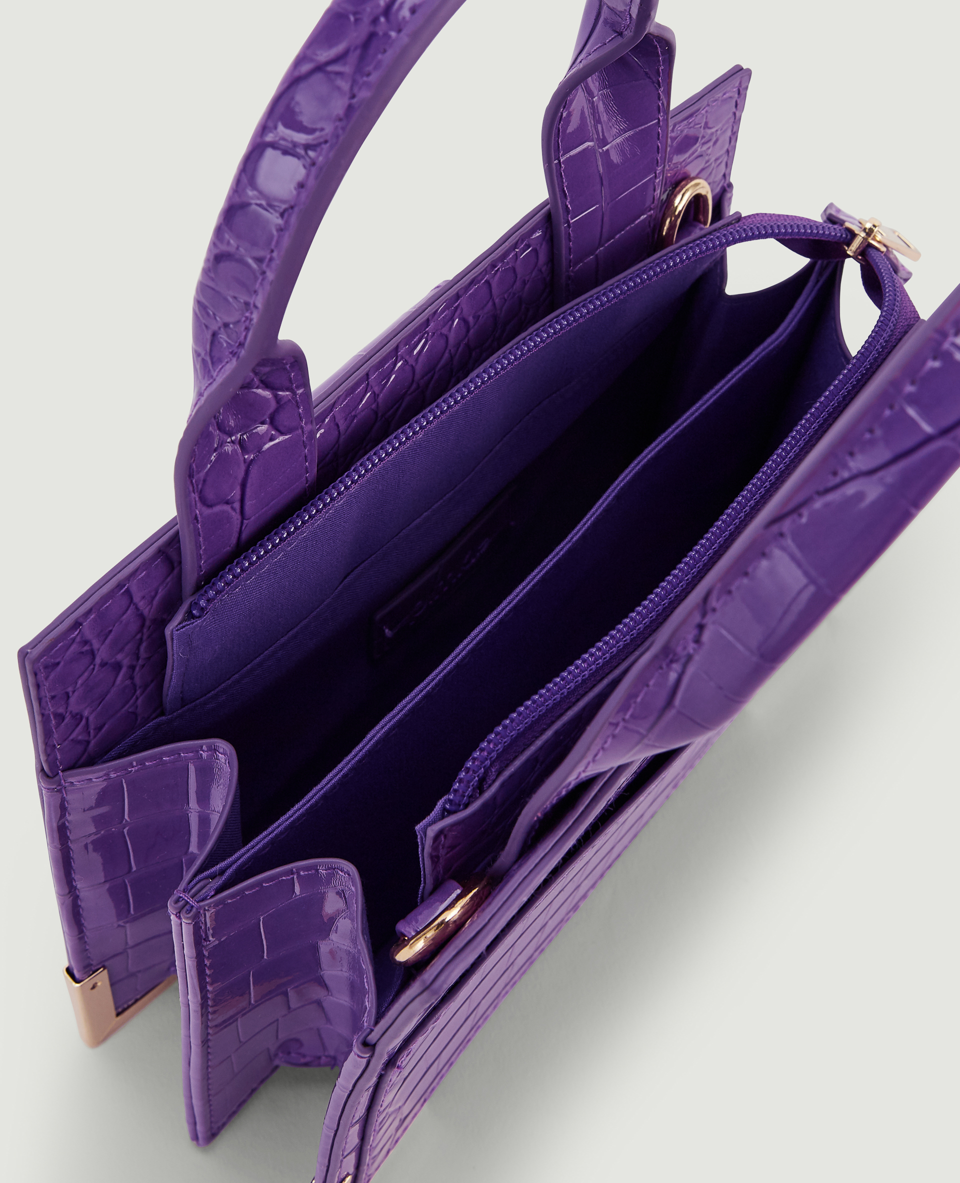 Sac boxy avec poignées violet - Pimkie
