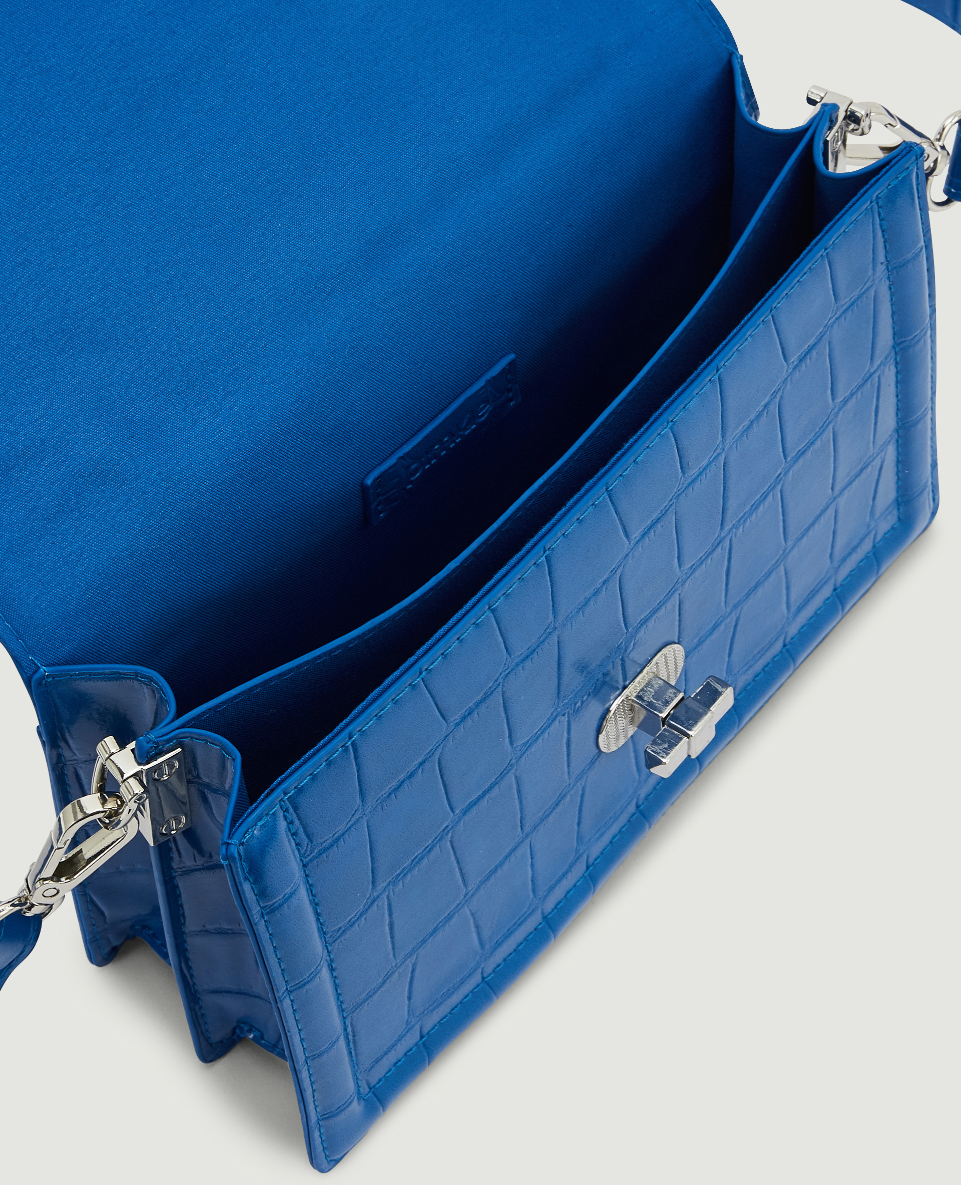 Sac boxy effet croco bleu marine - Pimkie