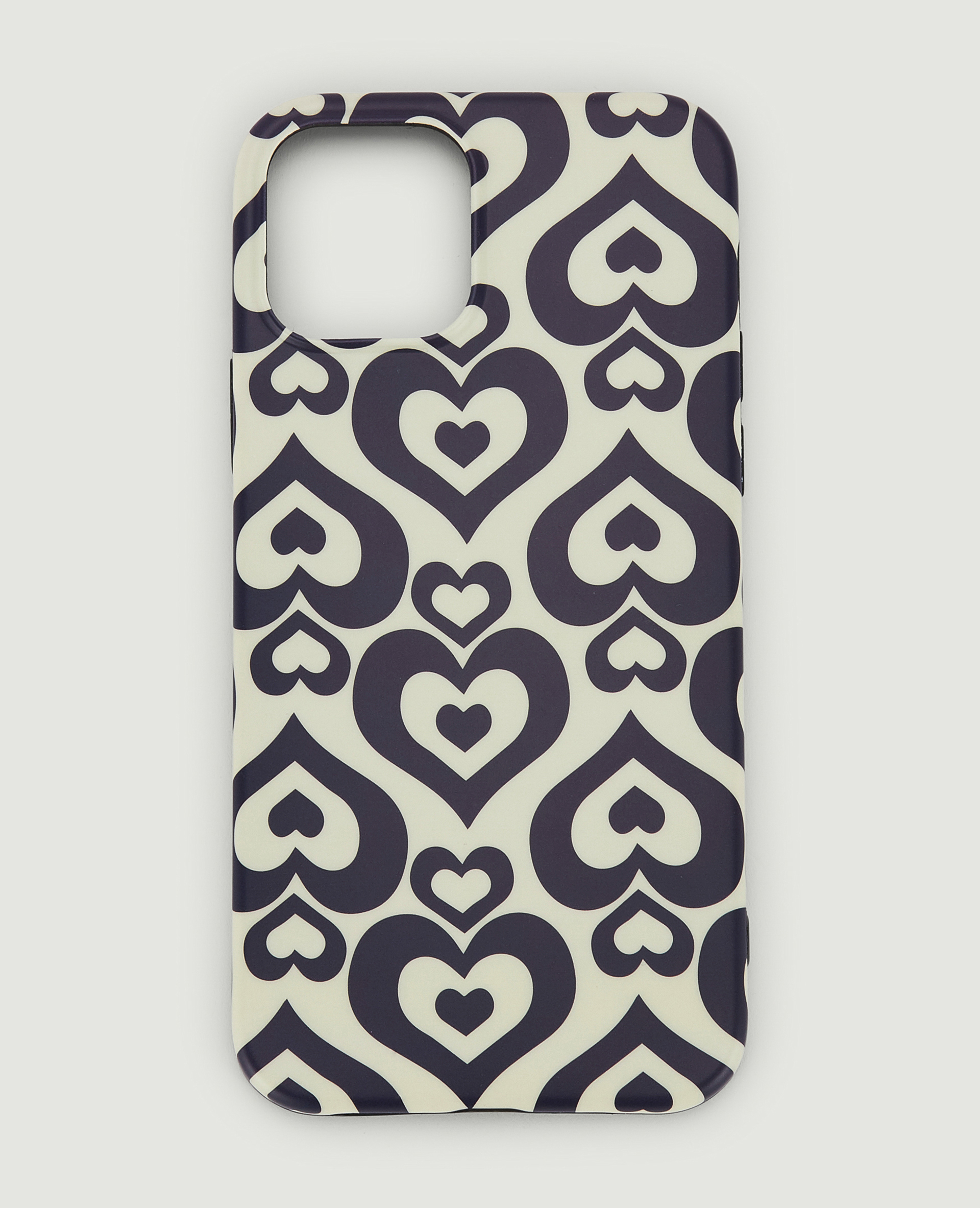 Coque iPhone "cœurs" blanc - Pimkie