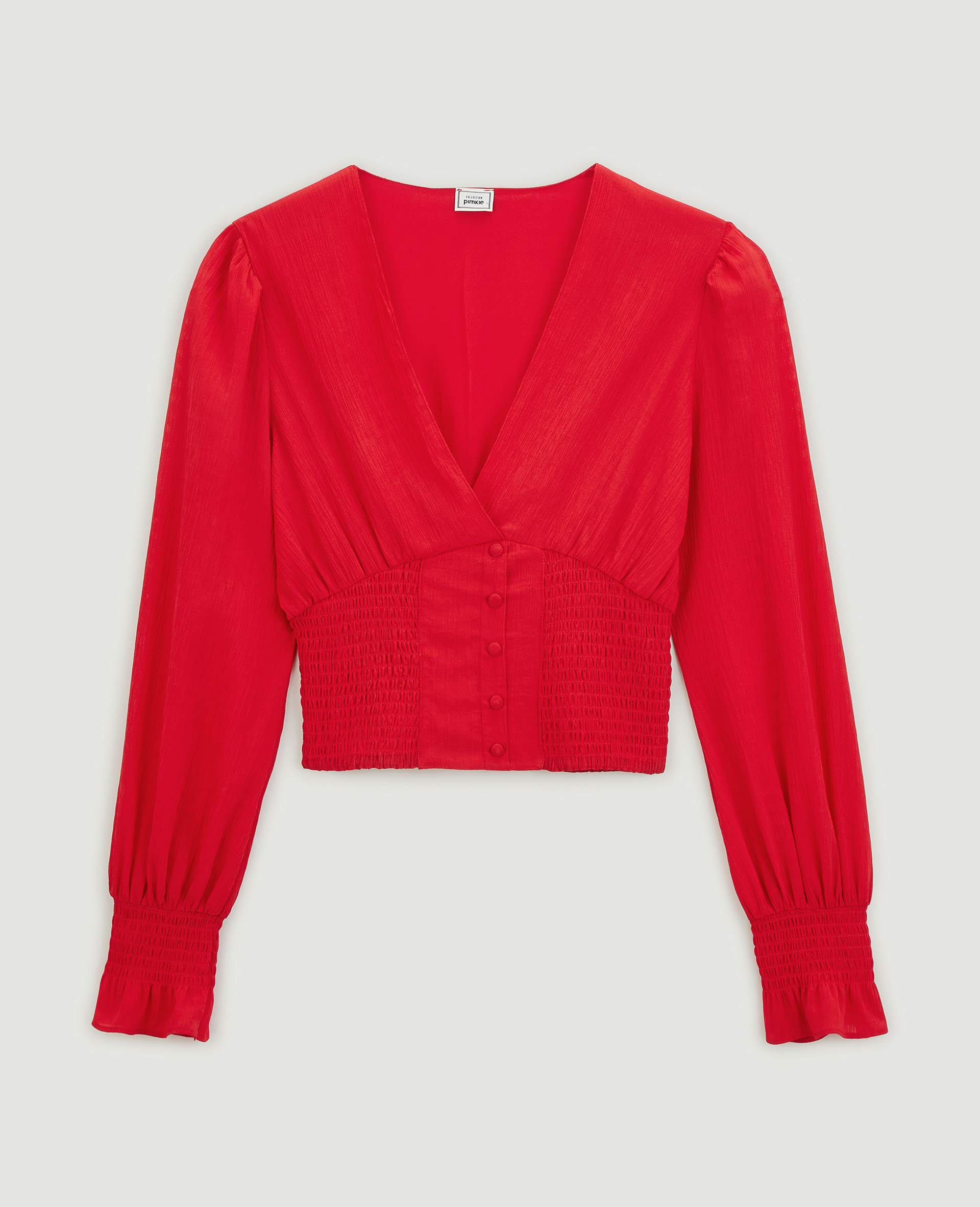 Blouse courte rouge - Pimkie