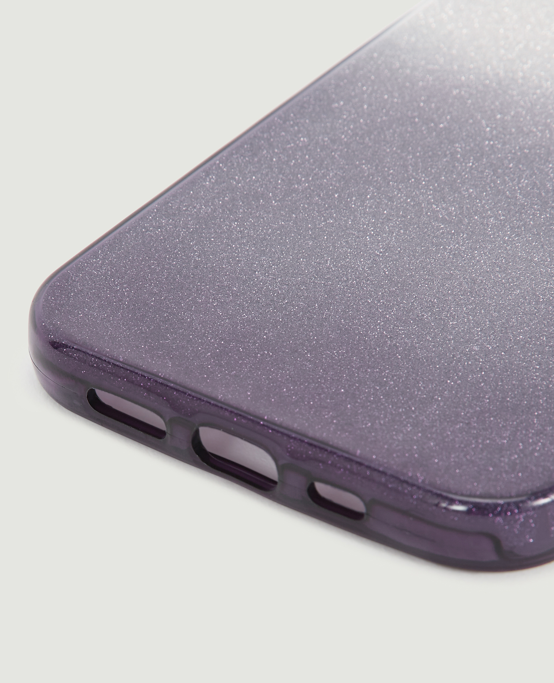 Coque de téléphone dégradé pailleté noir - Pimkie